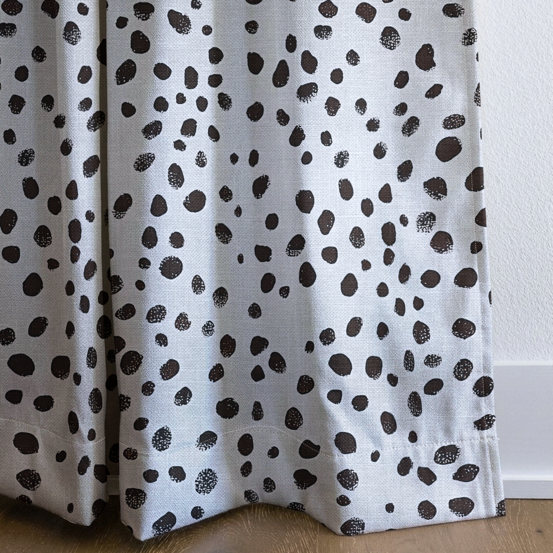 Dalmatian Dots - Drapery — corner closeup