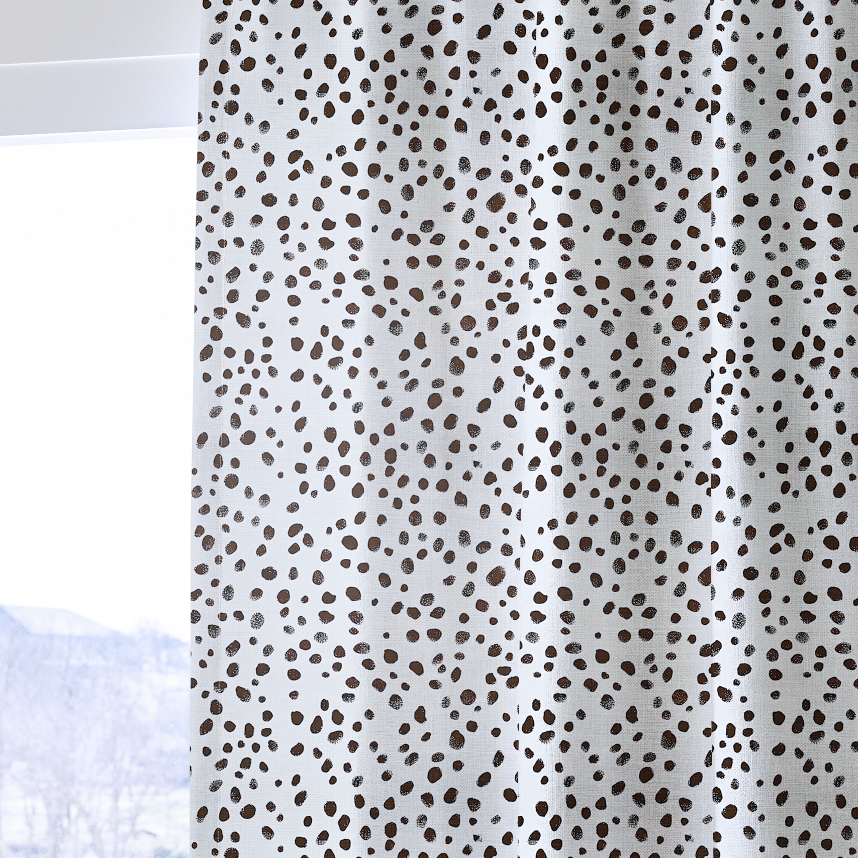 Dalmatian Dots - Drapery — one panel