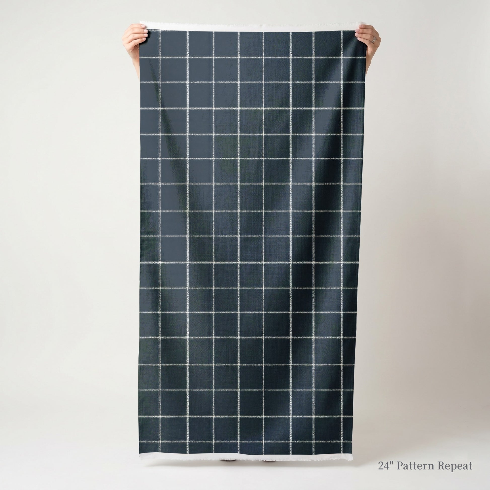 Blueford Check Fabric by the Yard
