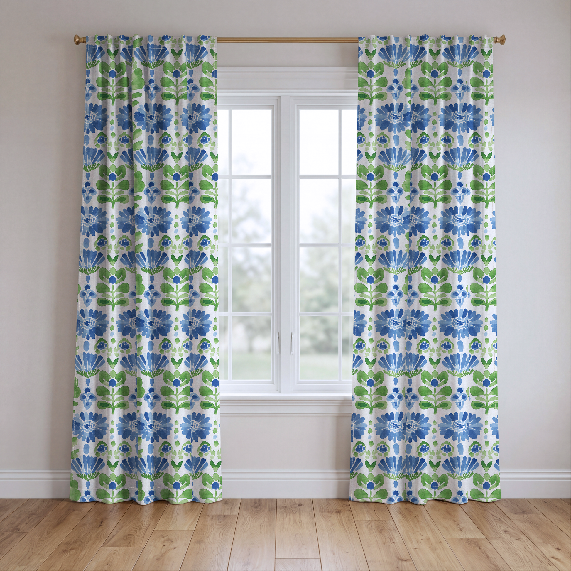 Delia - Drapery — two panels
