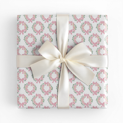 Blush Wreaths - Wrapping Paper