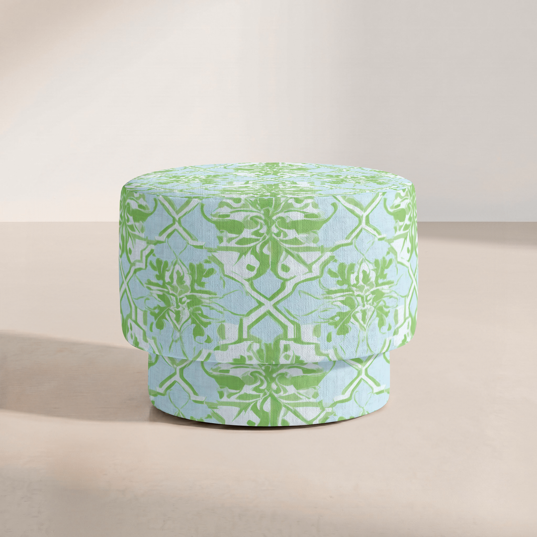 The Adelaide Ottoman in Key Lime