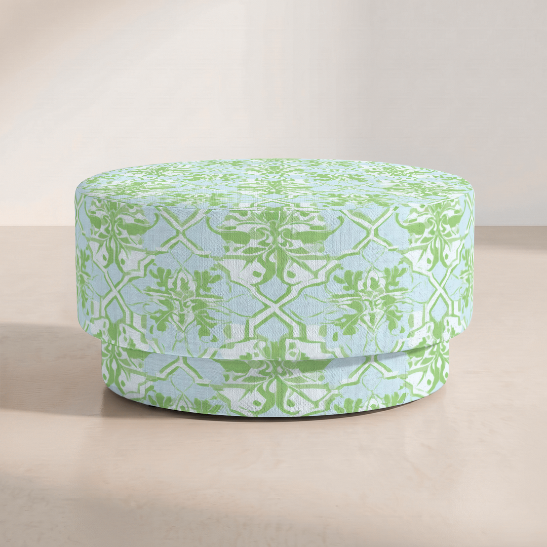 The Adelaide Ottoman in Key Lime