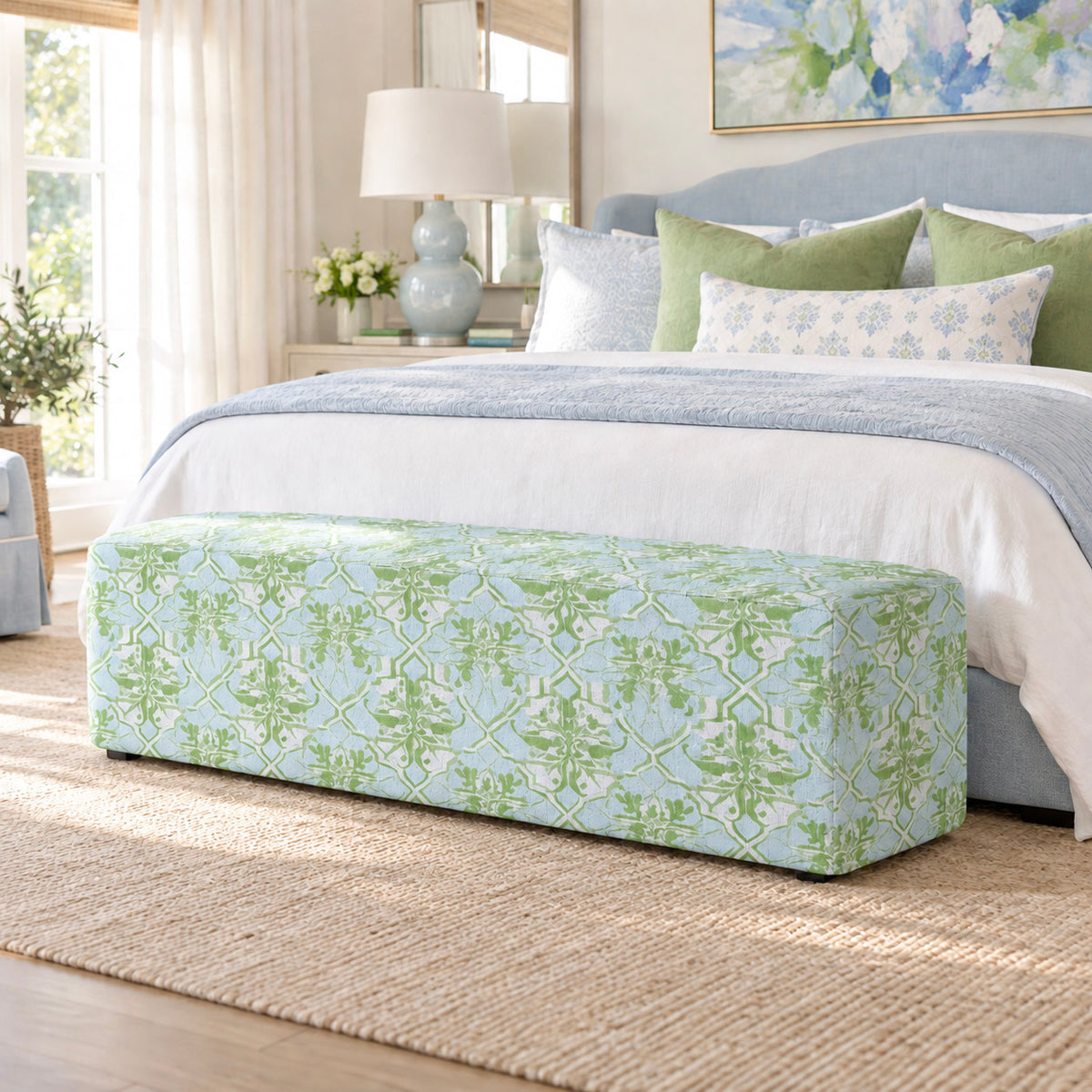 The Josephine Ottoman in Key Lime