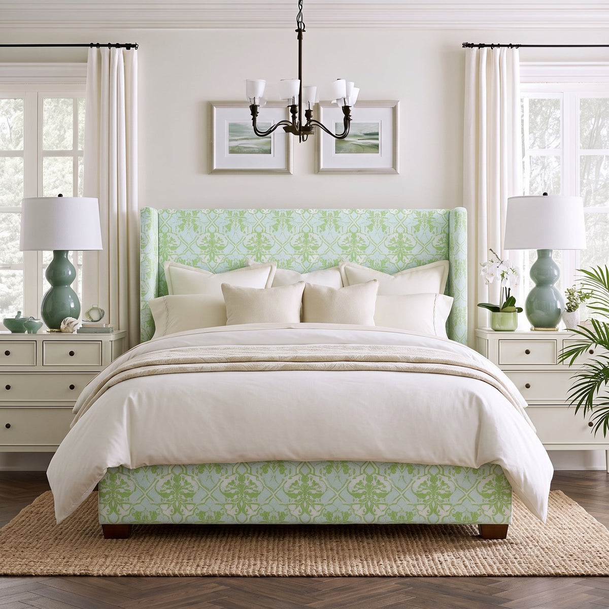 The Selene Bed in Key Lime