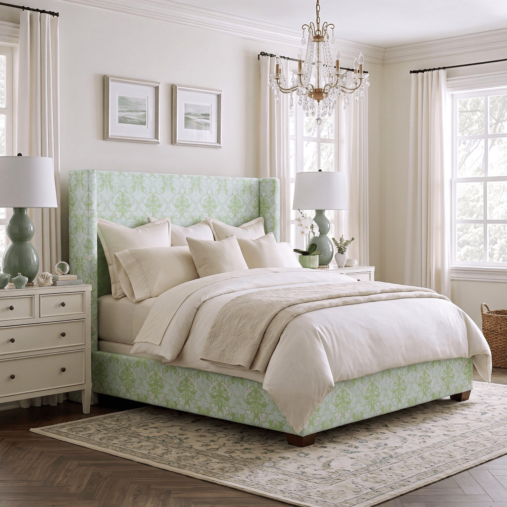 The Selene Bed in Key Lime