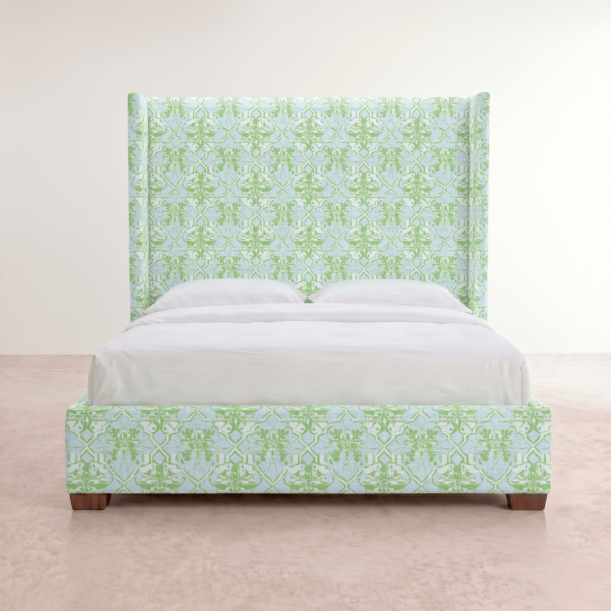 The Selene Bed in Key Lime - Lemon Park