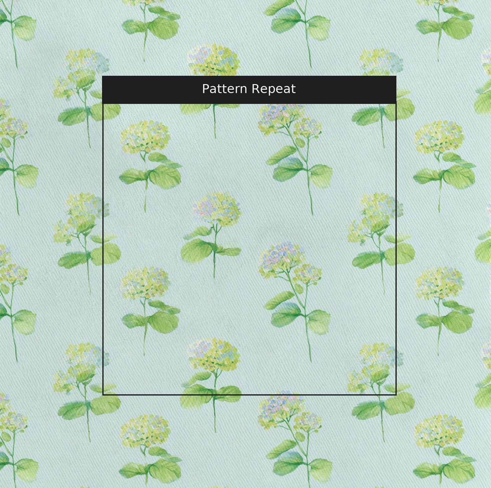 Glacial Ice Flowers Fabric by the Yard — pattern repeat