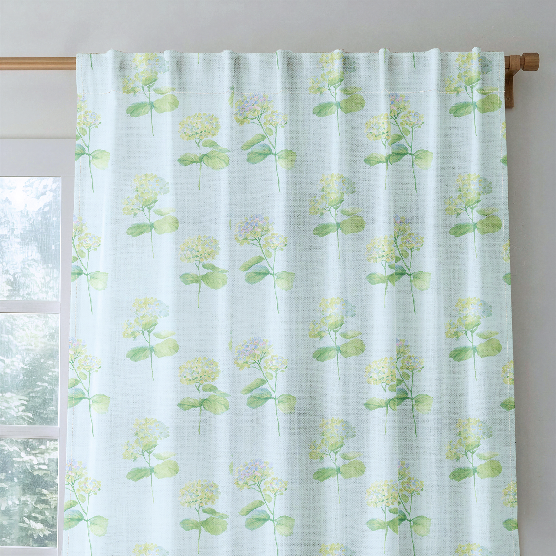 Glacial Ice Flowers - Drapery — rod