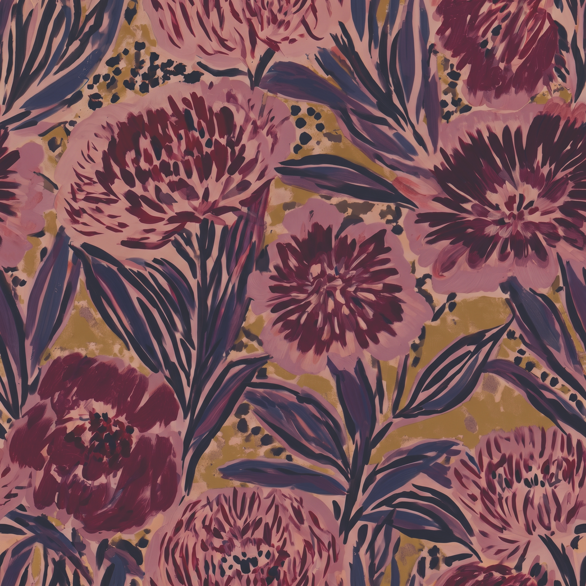 Midnight Peony Wallpaper