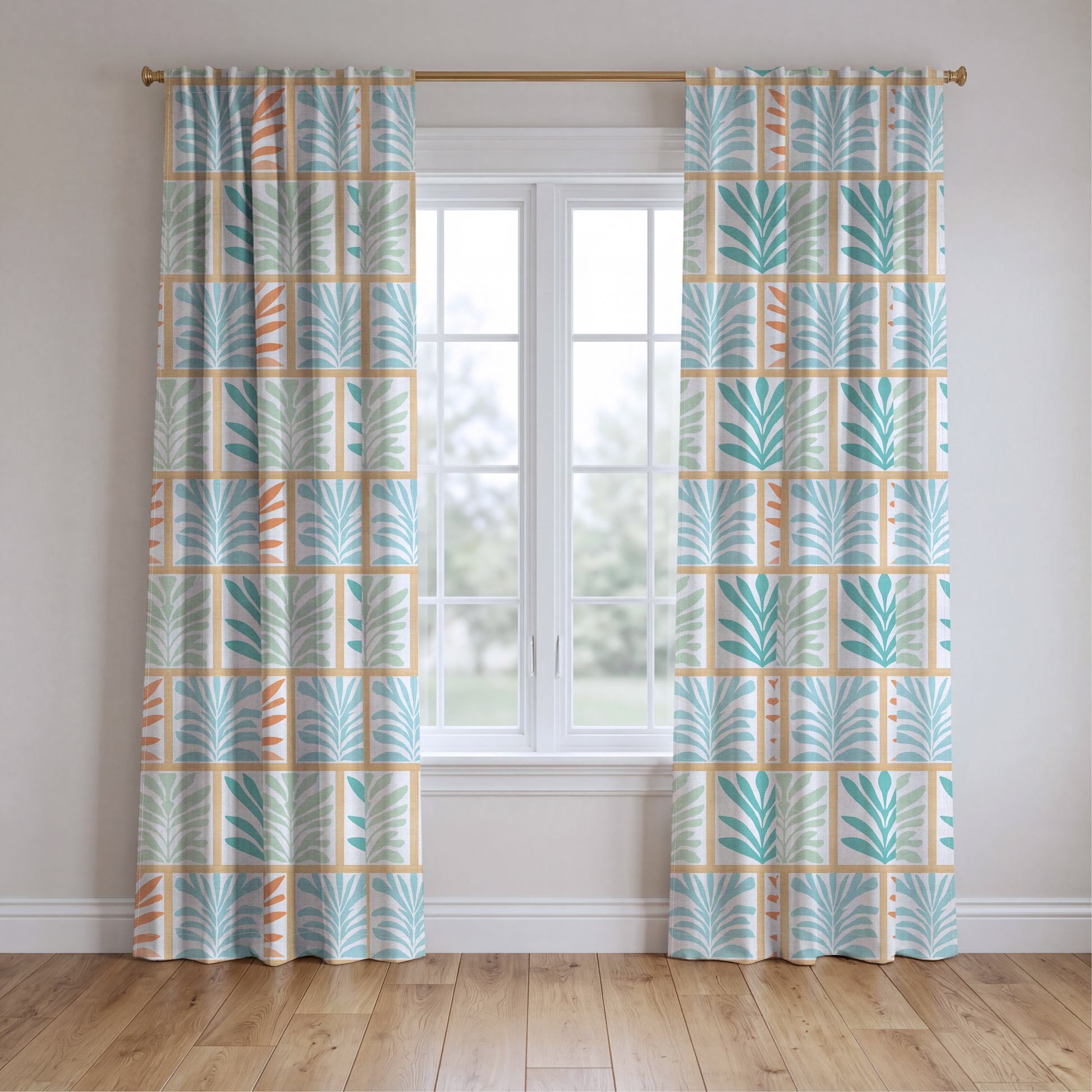 Hawaii Pine - Drapery — two panels