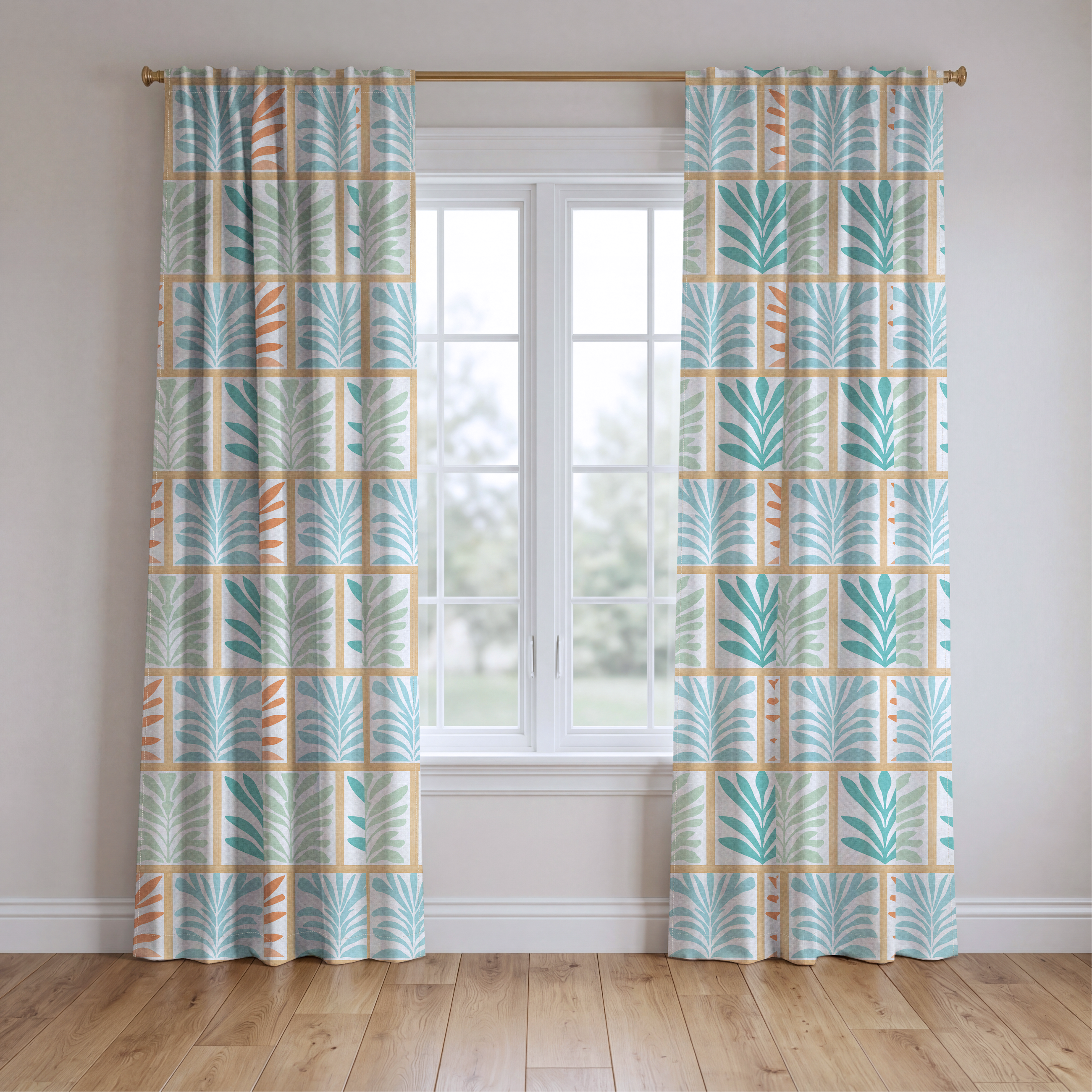 Hawaii Pine - Drapery — two panels