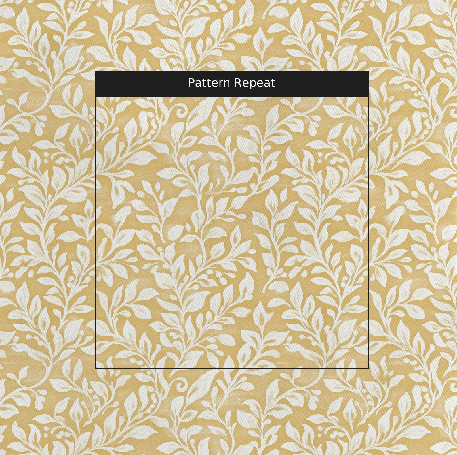 Golden Vine Fabric by the Yard — pattern repeat