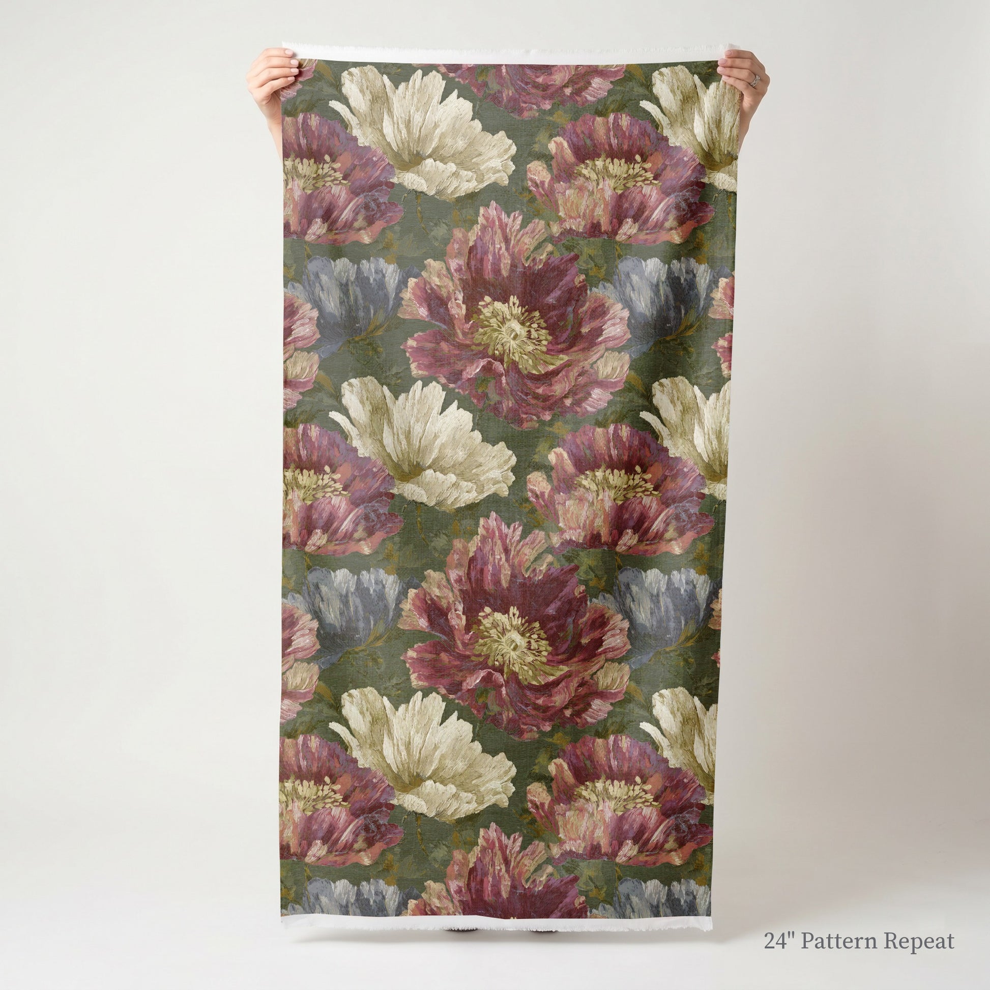 Velvet Poppy Fabric by the Yard