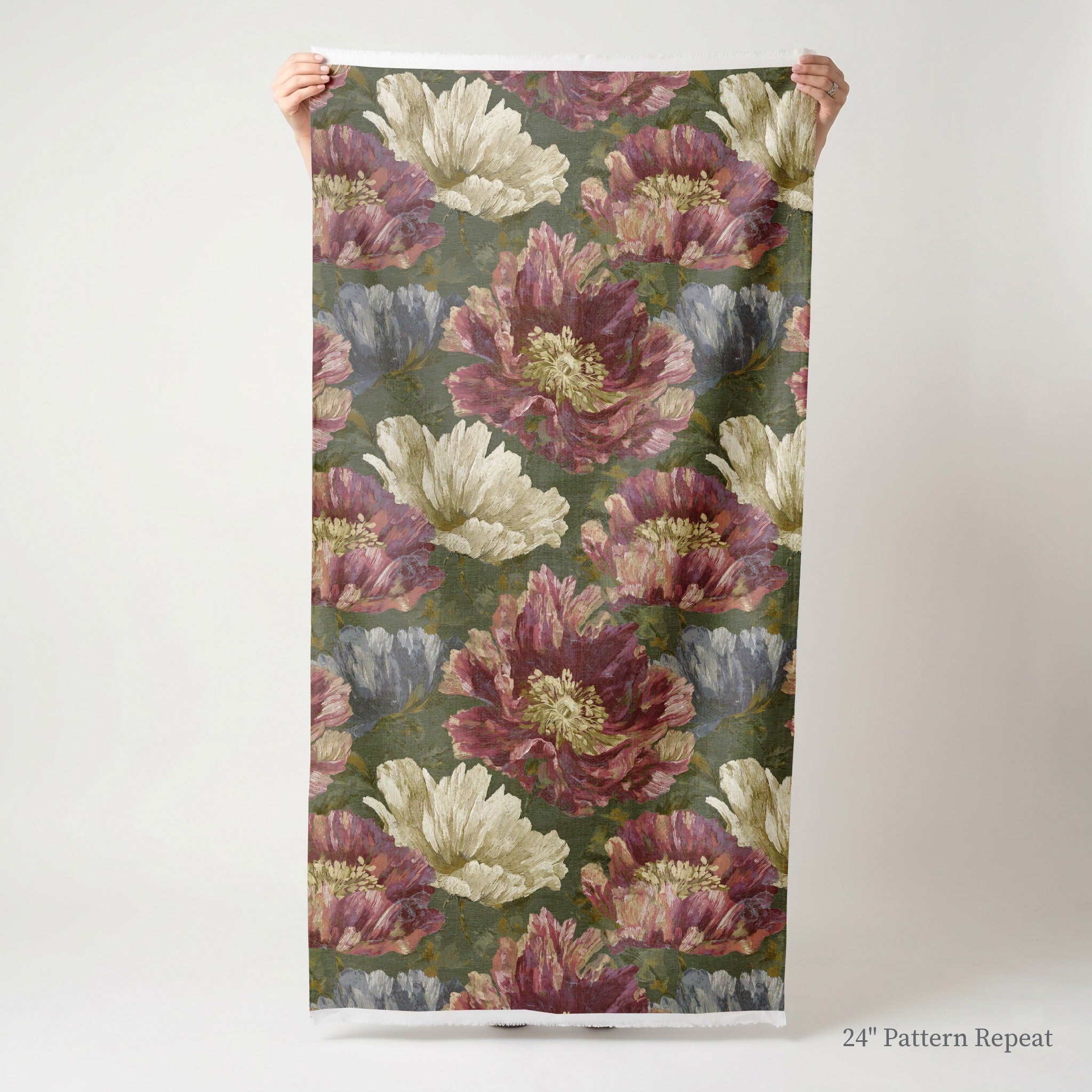 Velvet Poppy Fabric by the Yard