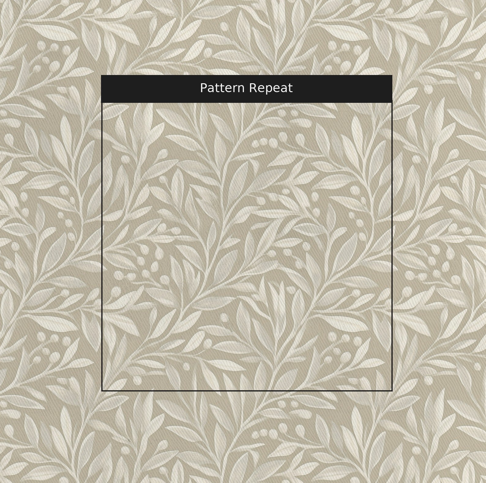 Soft Willow Fabric by the Yard — pattern repeat