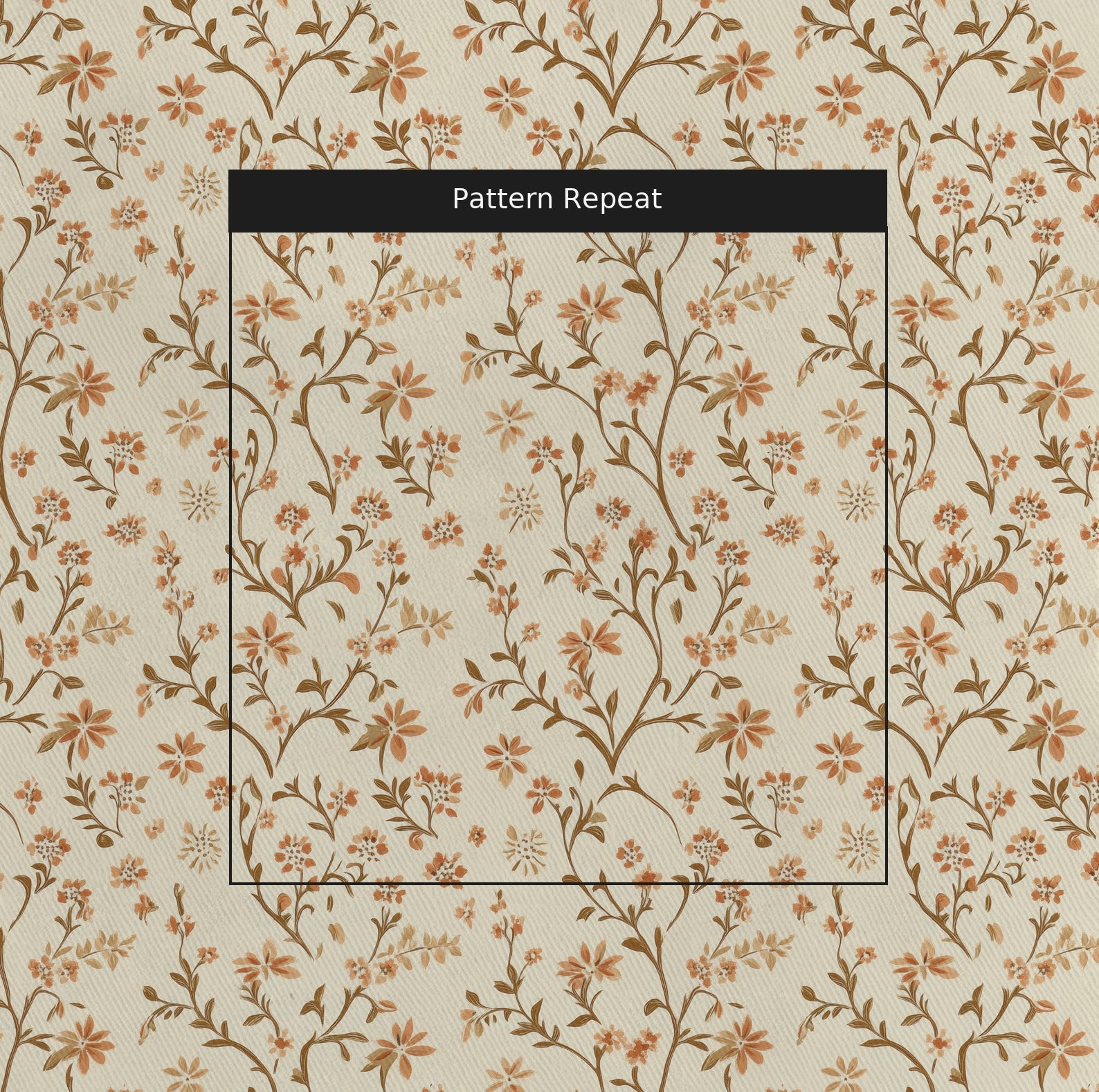 Mary's Song Fabric by the Yard — pattern repeat