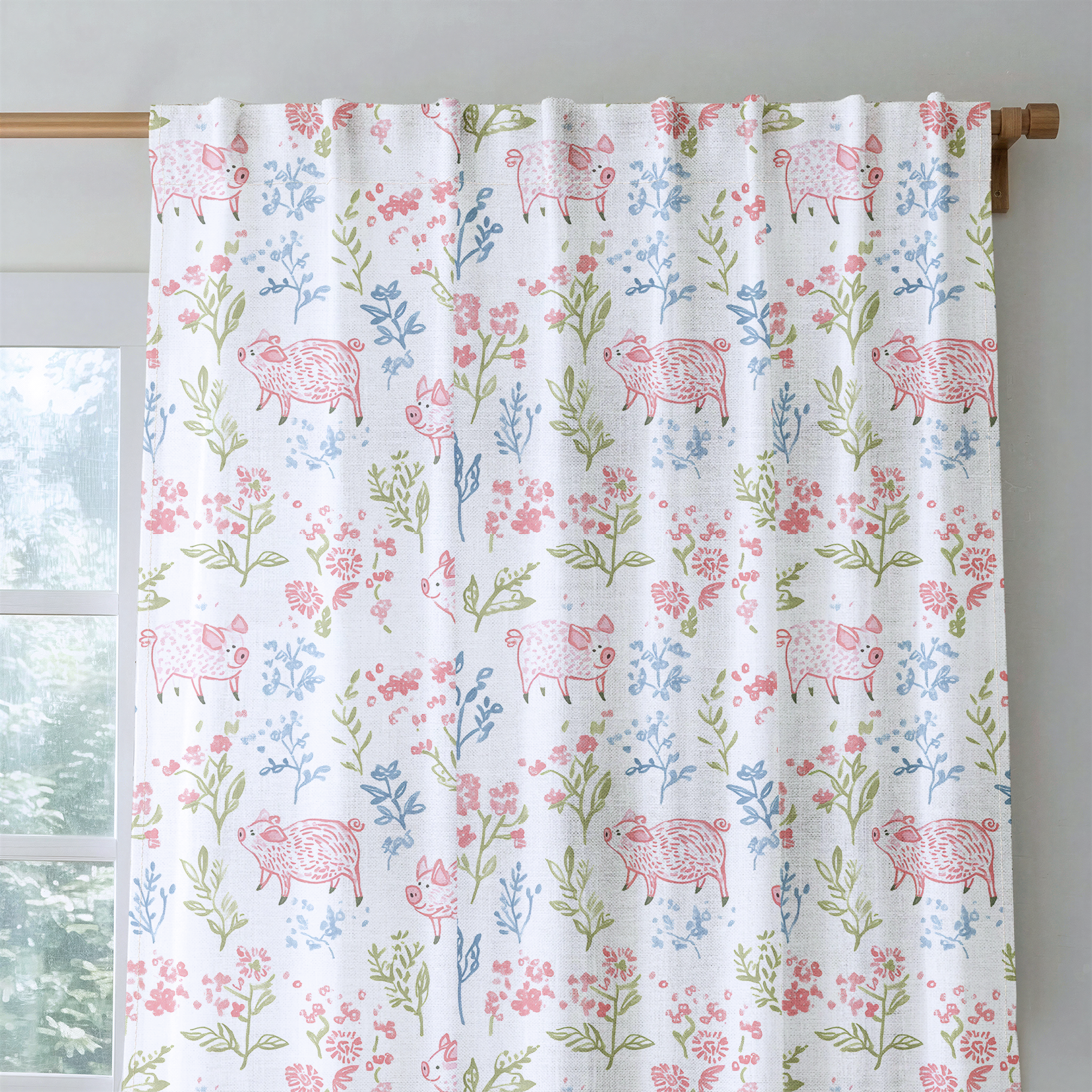 These Piggies - Drapery — rod