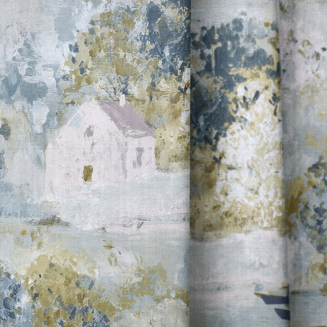 Storybook Green - Drapery — close up