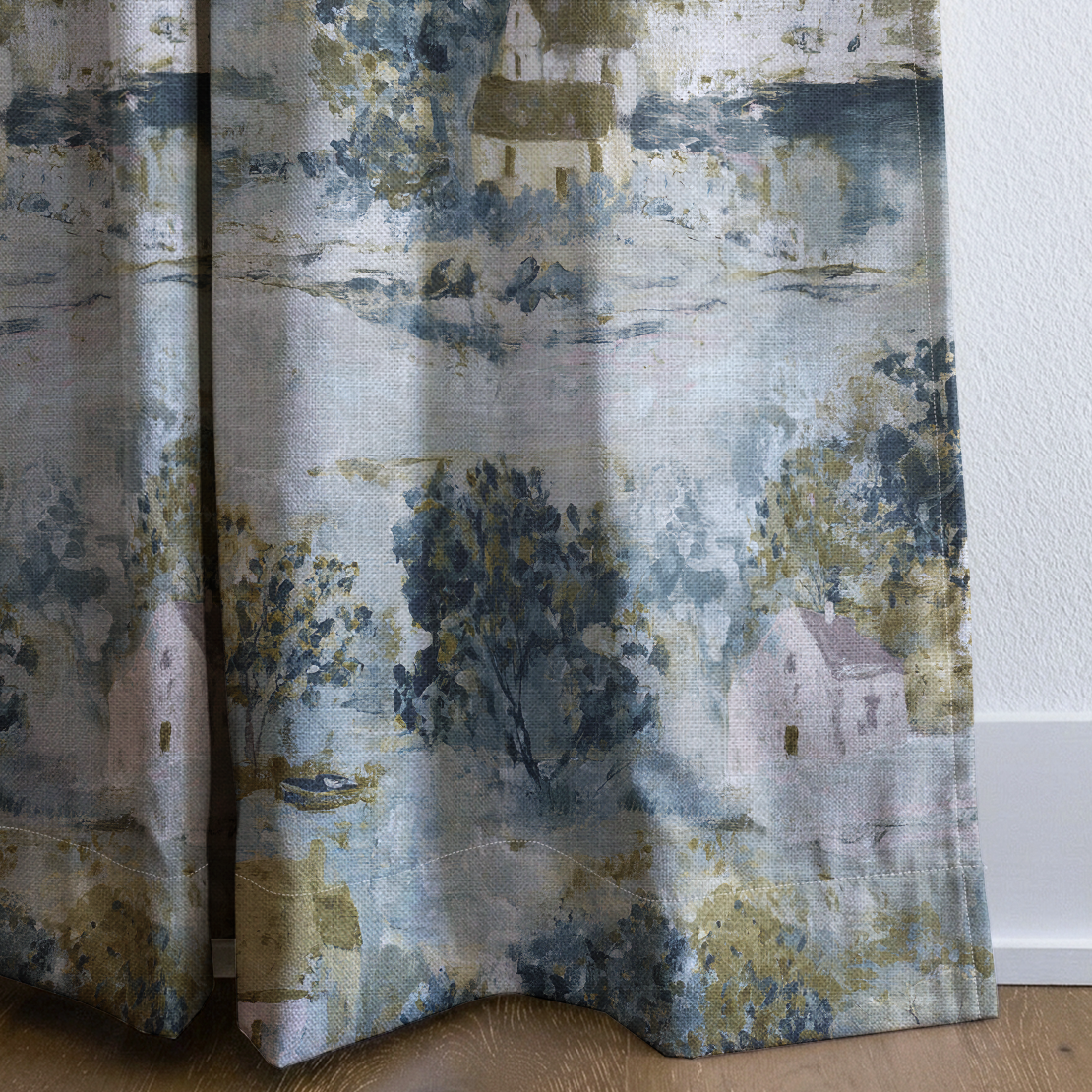 Storybook Green - Drapery — corner closeup