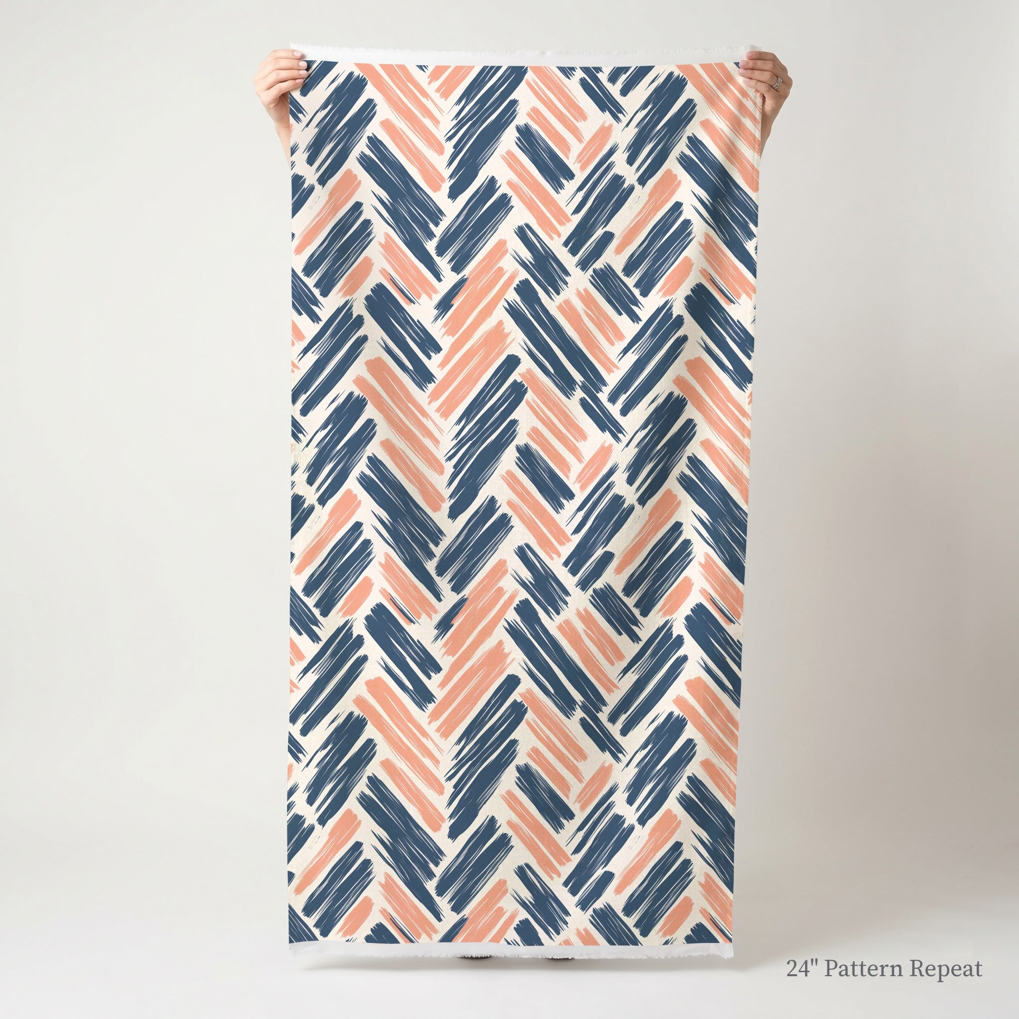 Coastal Strokes Fabric by the Yard
