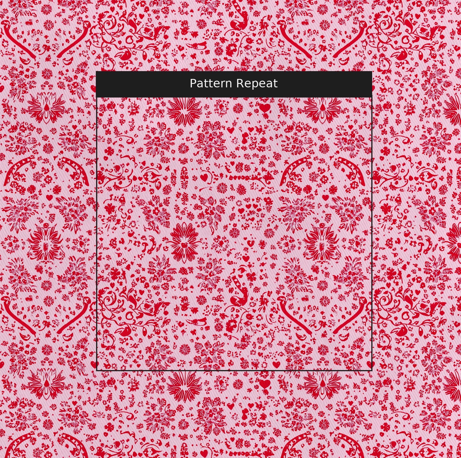 Blushing Bandana Fabric by the Yard — pattern repeat