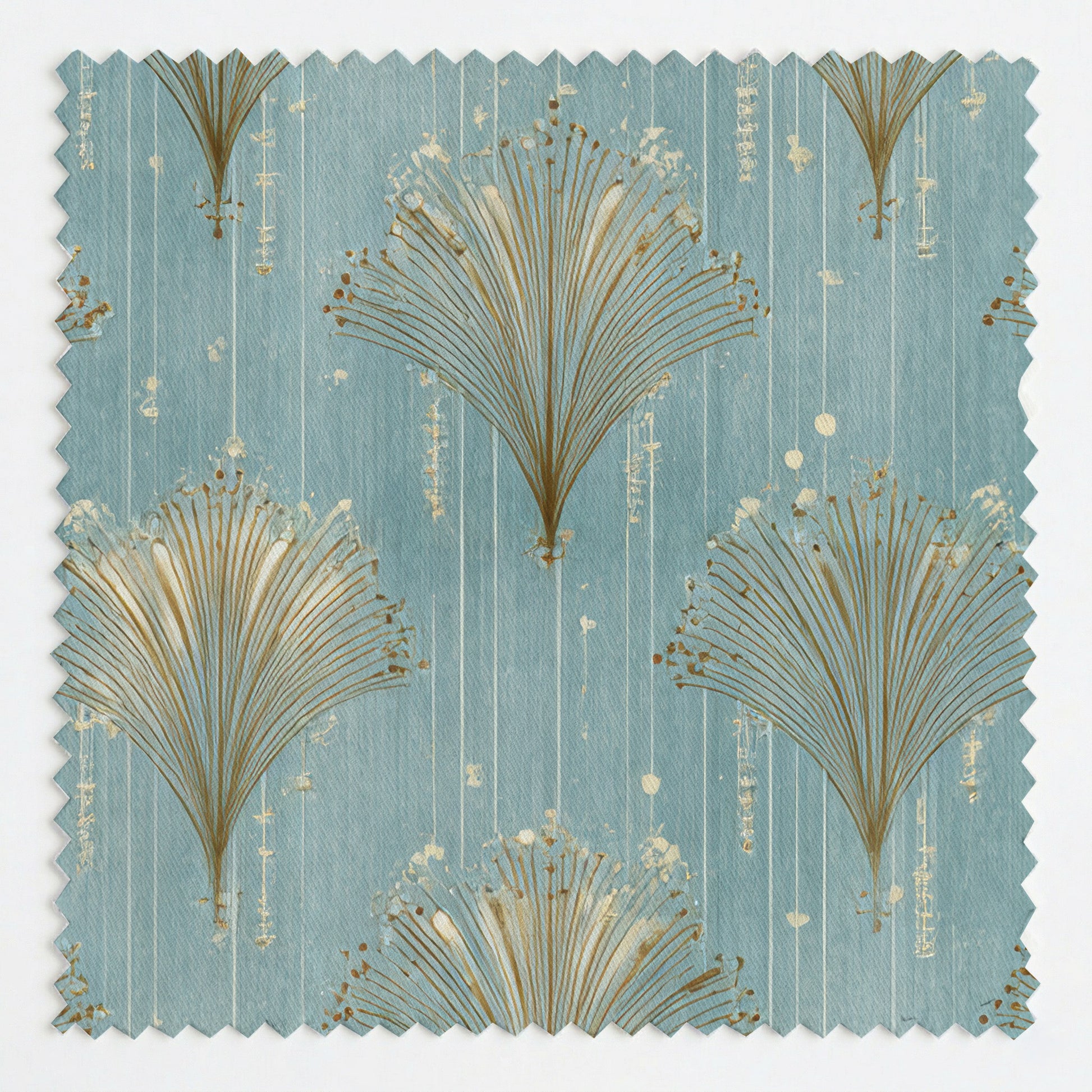 Gold Fanning Fabric by the Yard
