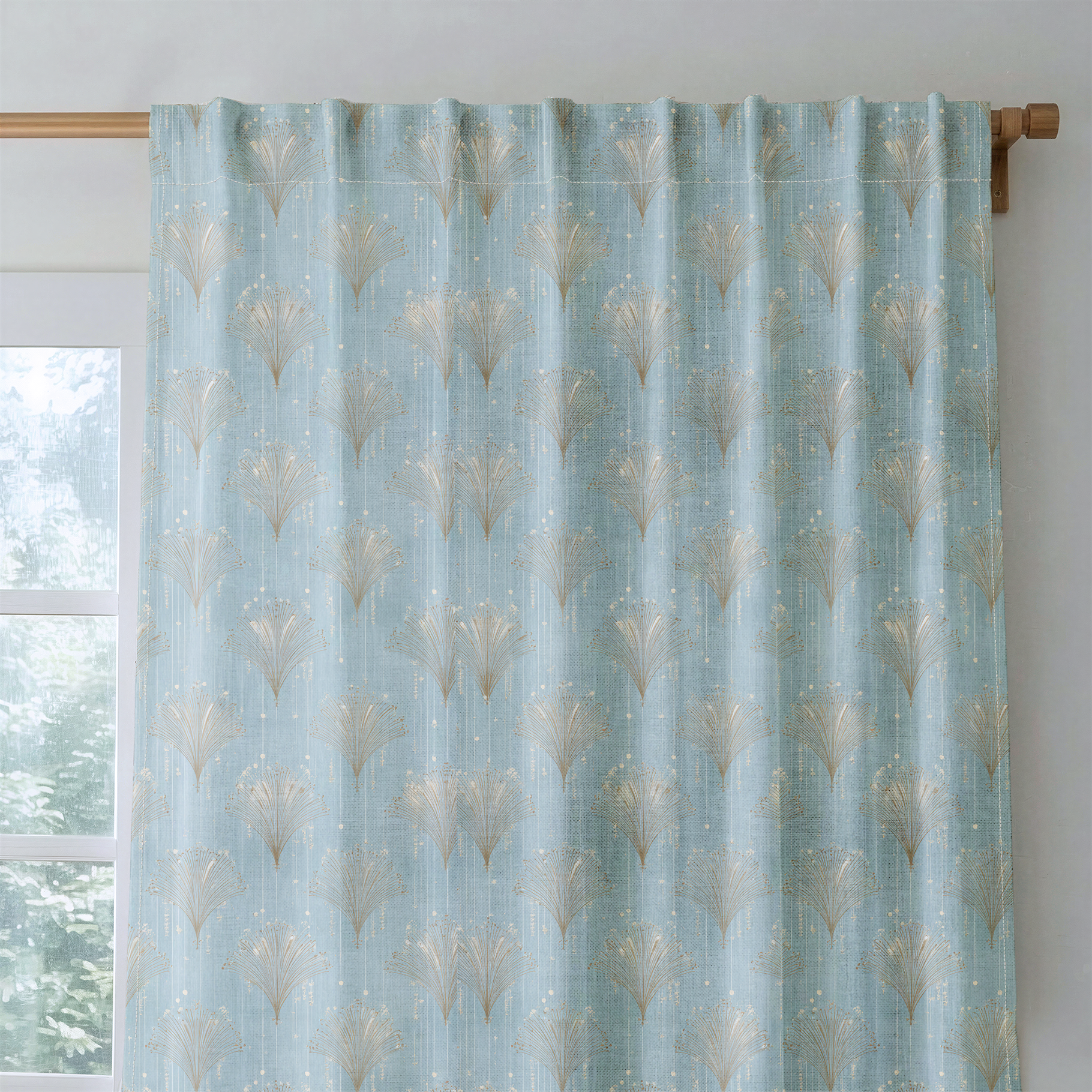 Gold Fanning - Drapery — rod
