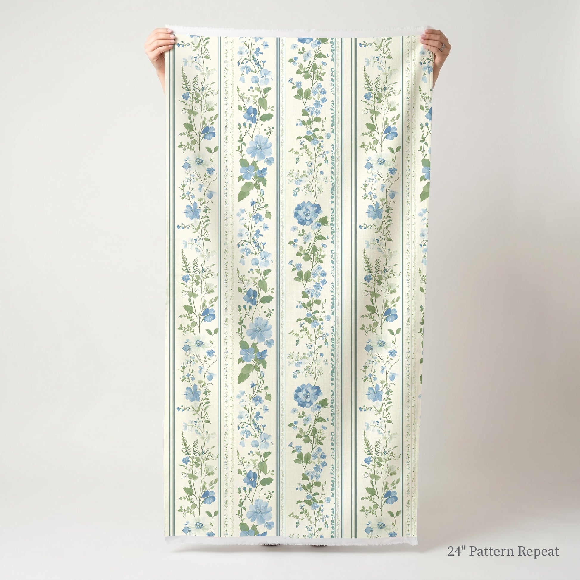 Bluebell Stripe Fabric by the Yard