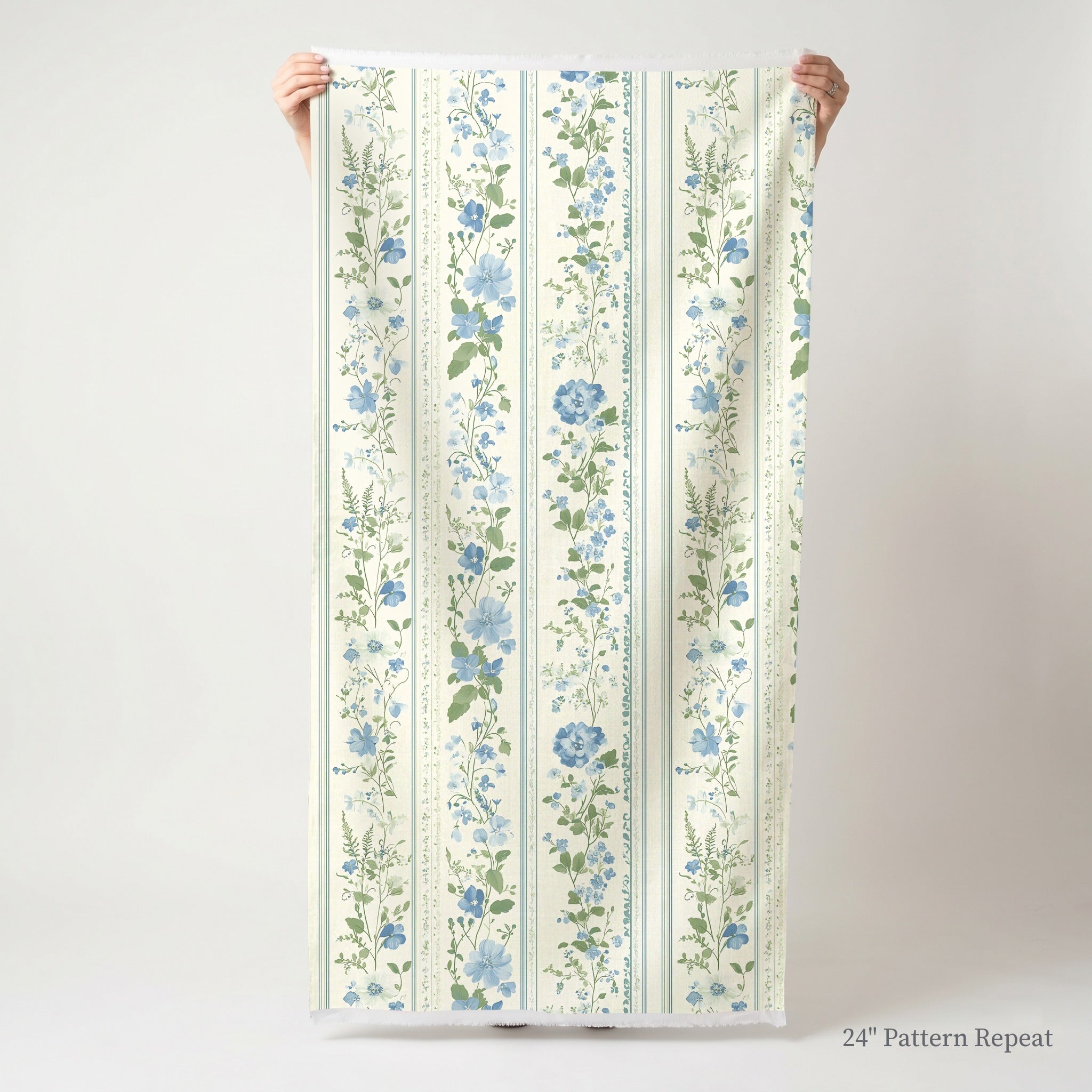 Bluebell Stripe Fabric by the Yard