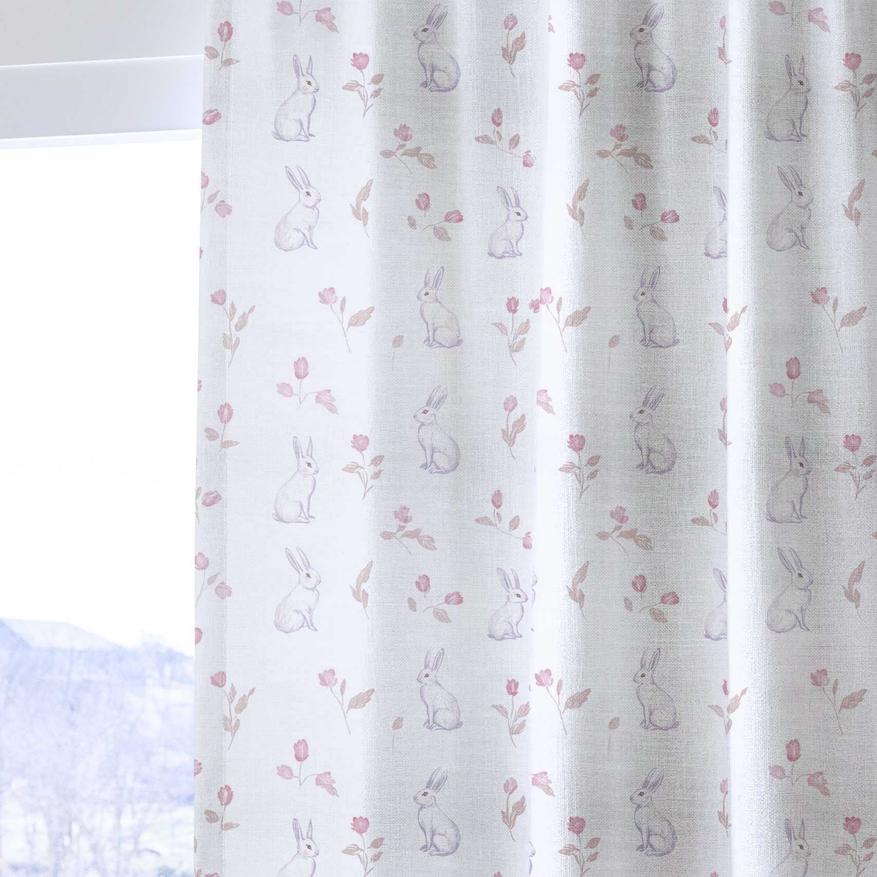 Tulips & Tails - Drapery — one panel