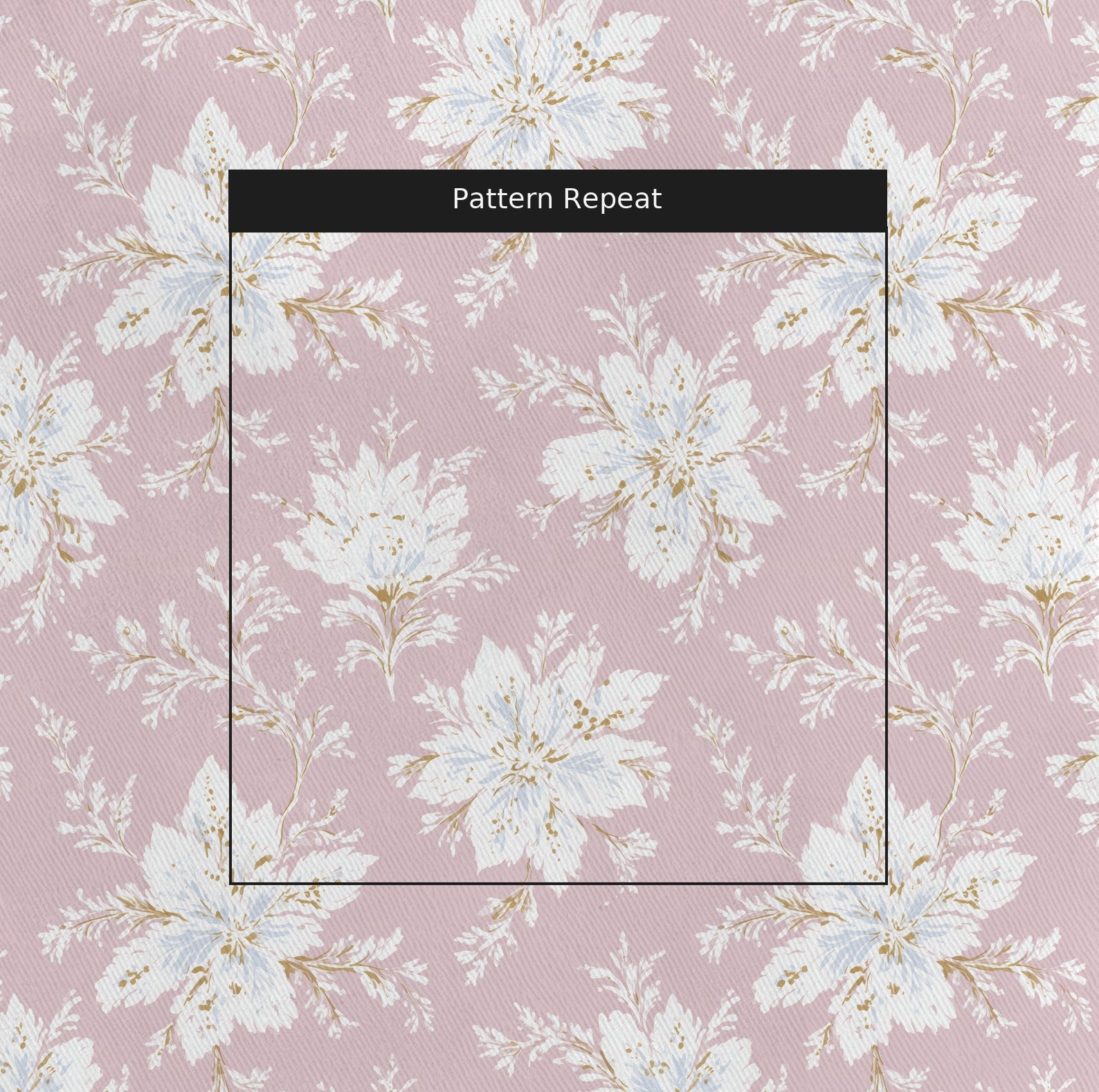 Sugarplum Petals Fabric by the Yard — pattern repeat