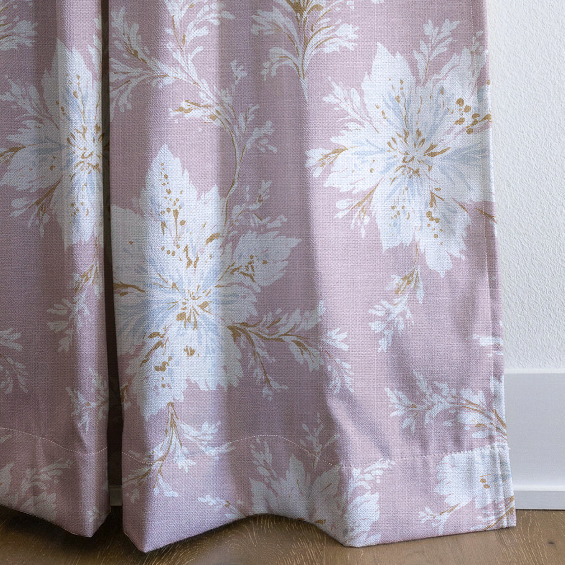 Sugarplum Petals - Drapery — corner closeup