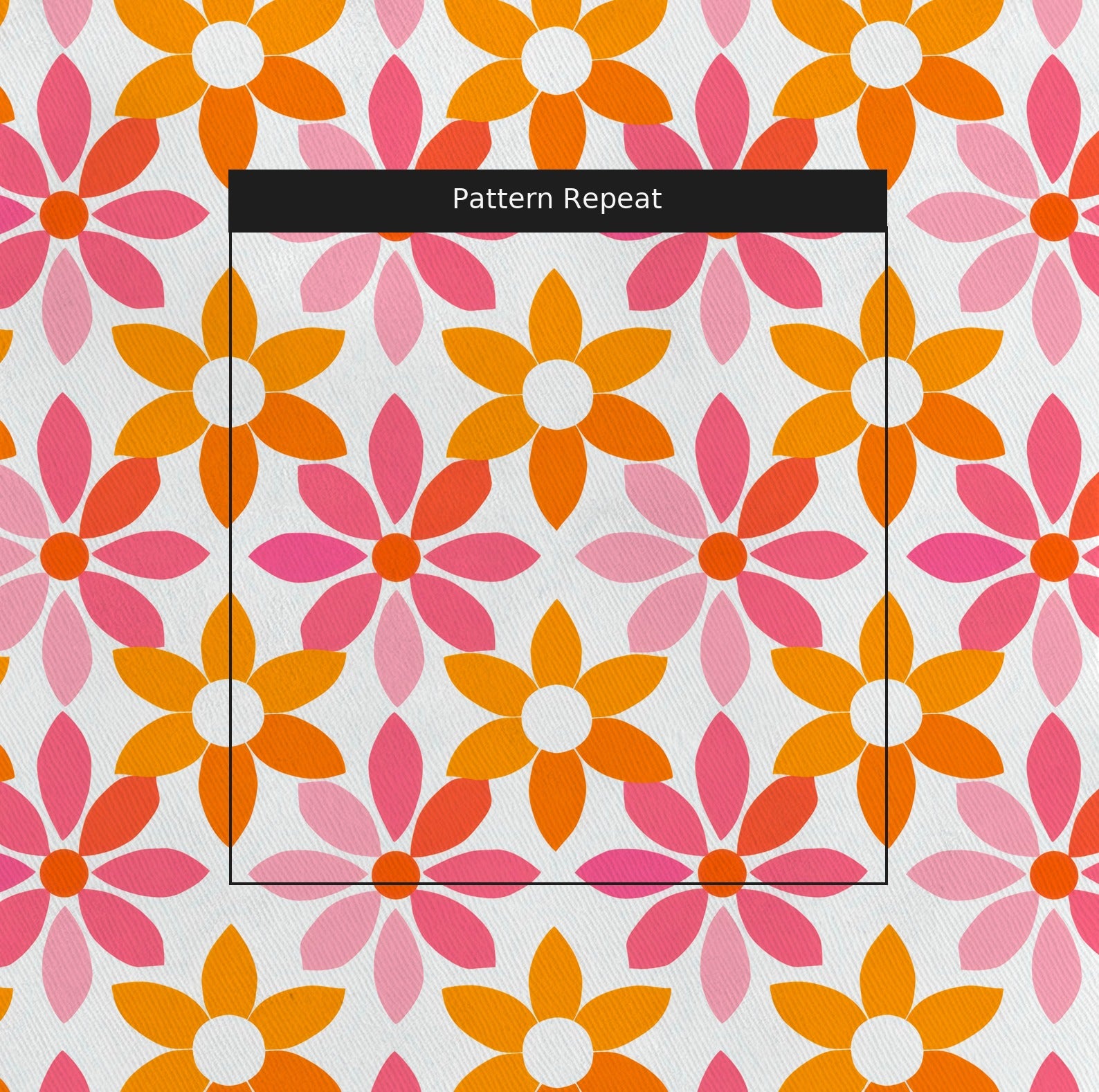 Citrus Petals Fabric by the Yard — pattern repeat