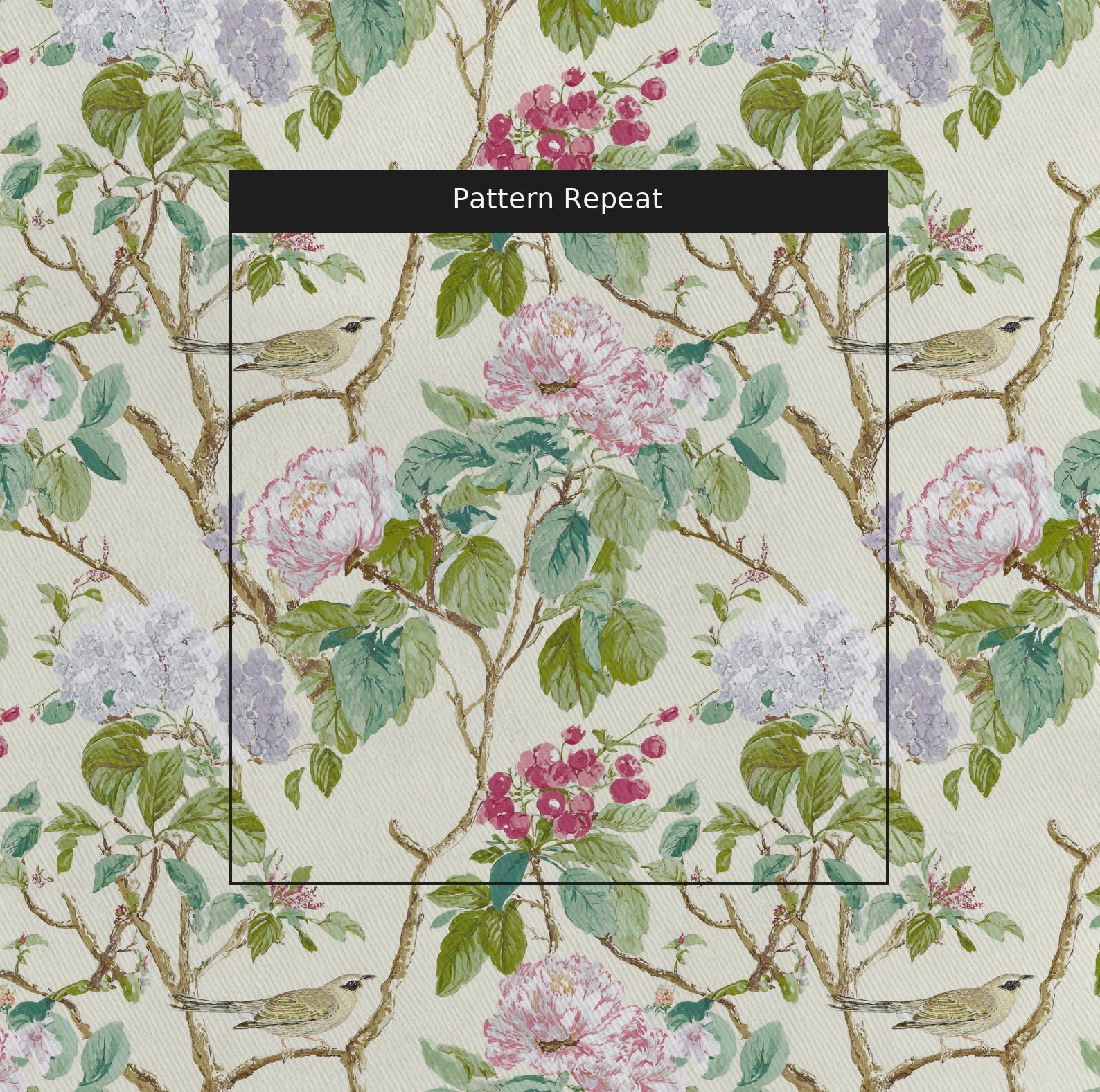 Delicate Fabric by the Yard — pattern repeat