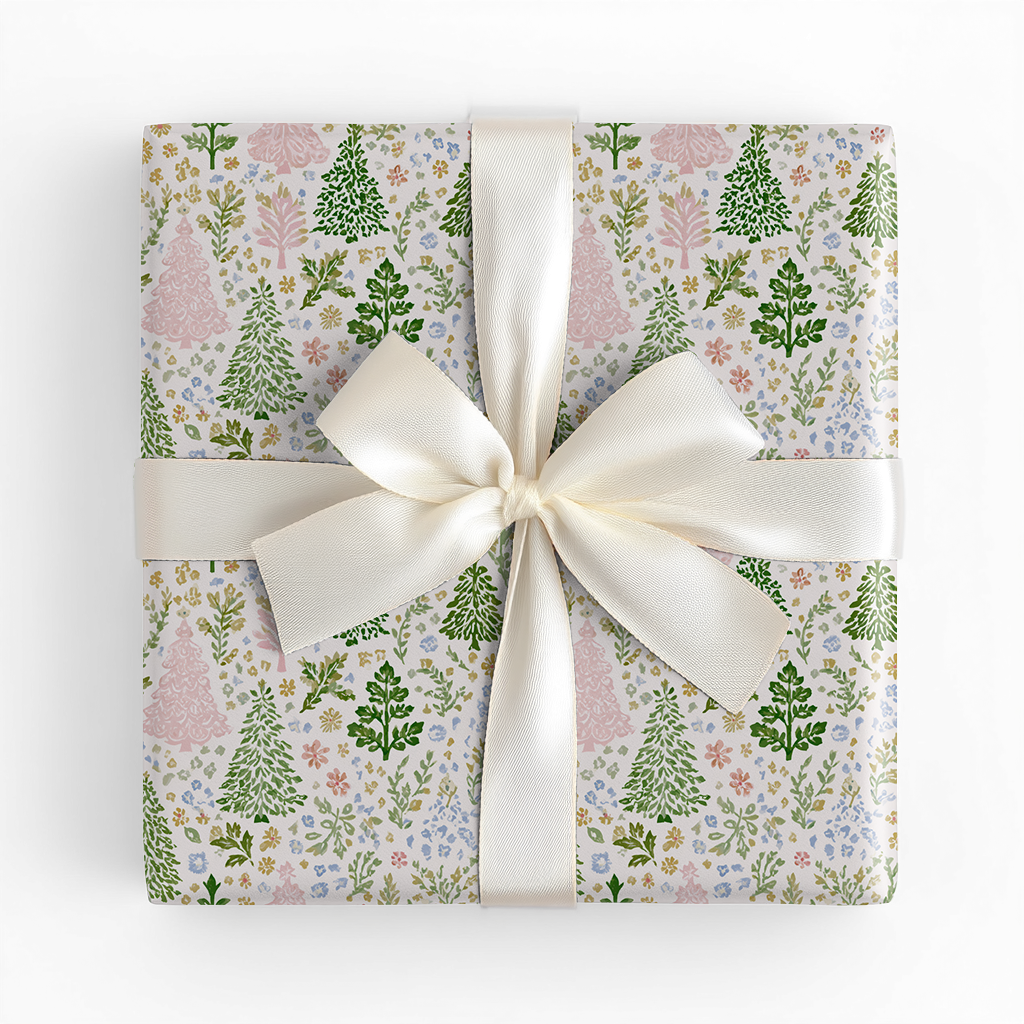 Holly Jolly Floral - Wrapping Paper