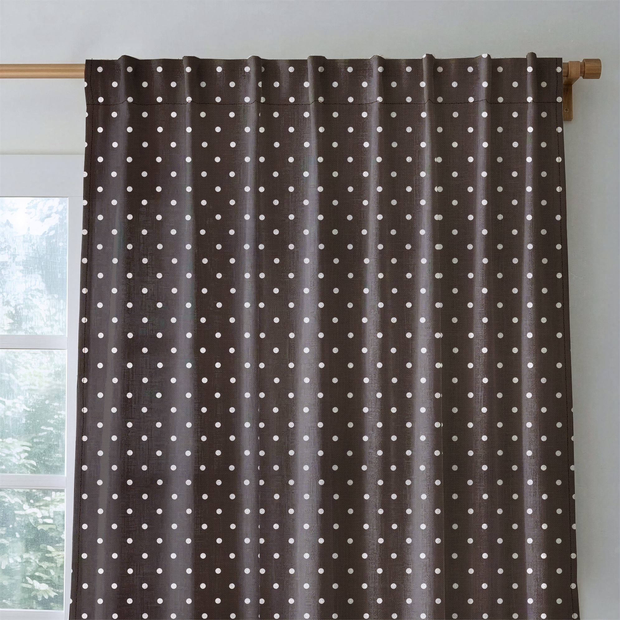 Cocoa Dots - Drapery — rod