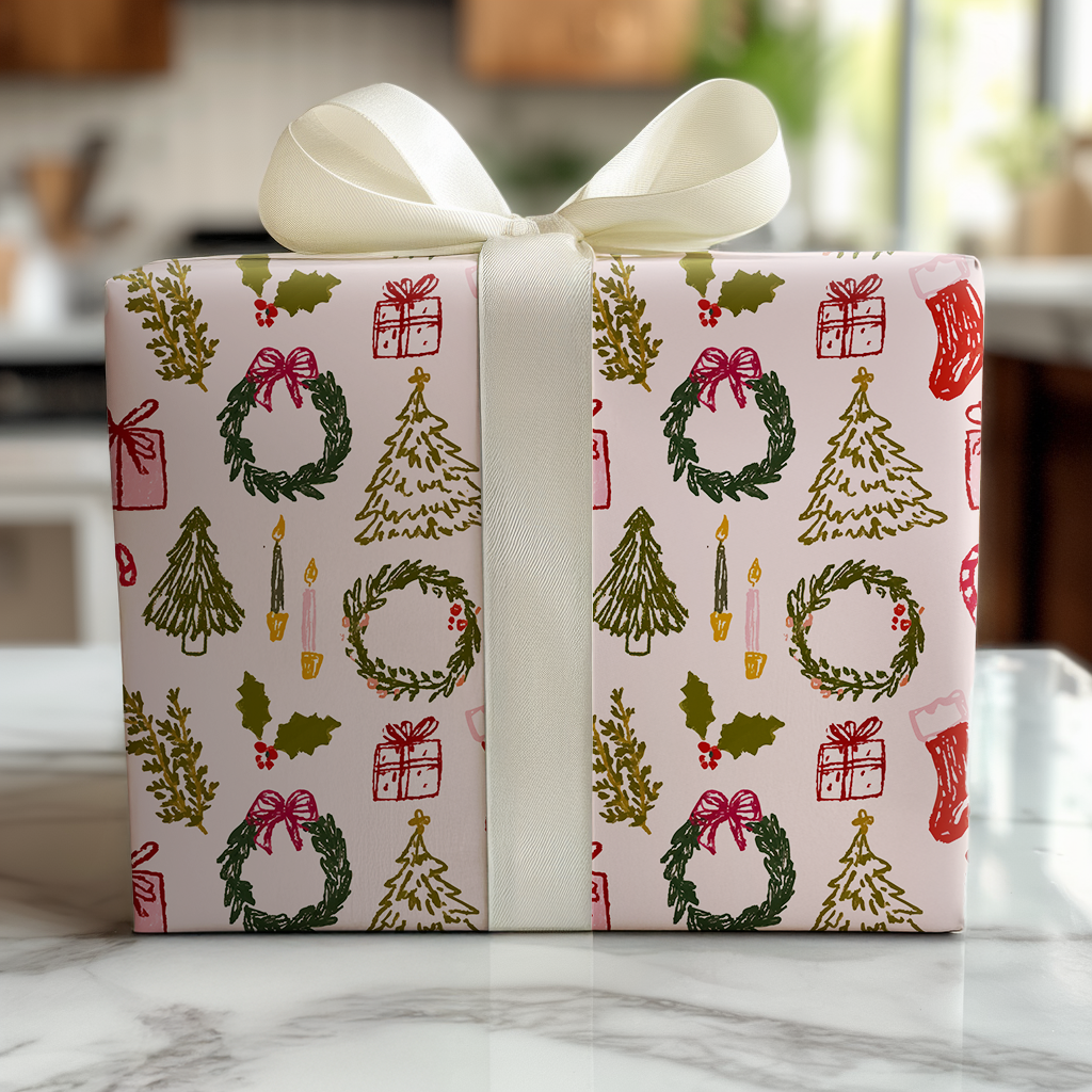 Holly Jolly Doodles - Wrapping Paper
