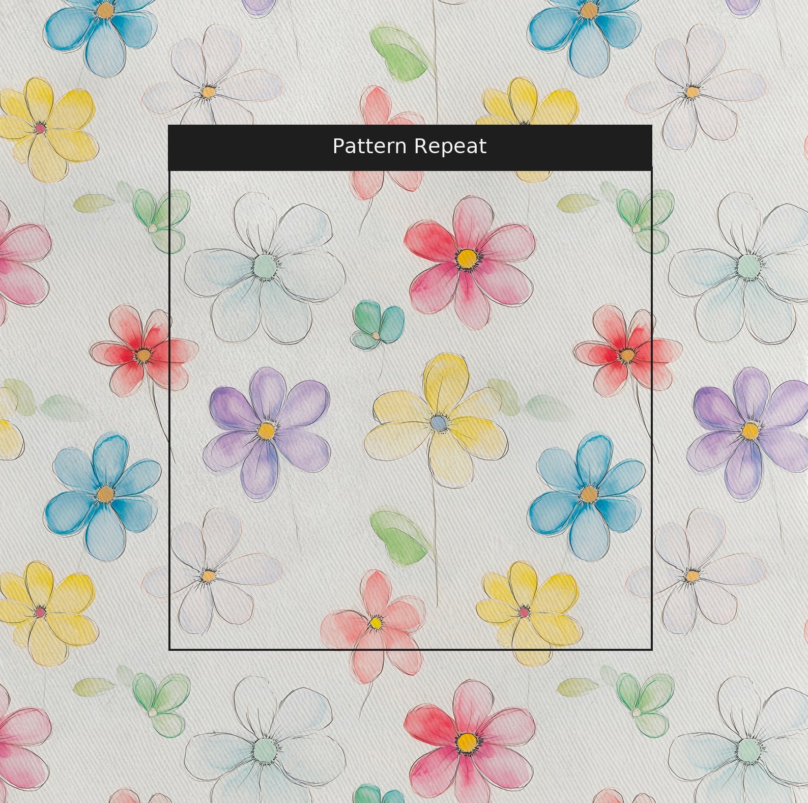 Blossom Parade Fabric by the Yard — pattern repeat