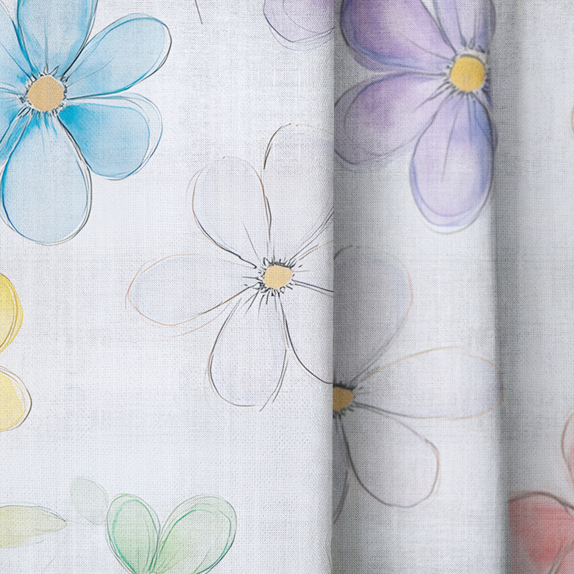 Blossom Parade - Drapery — close up