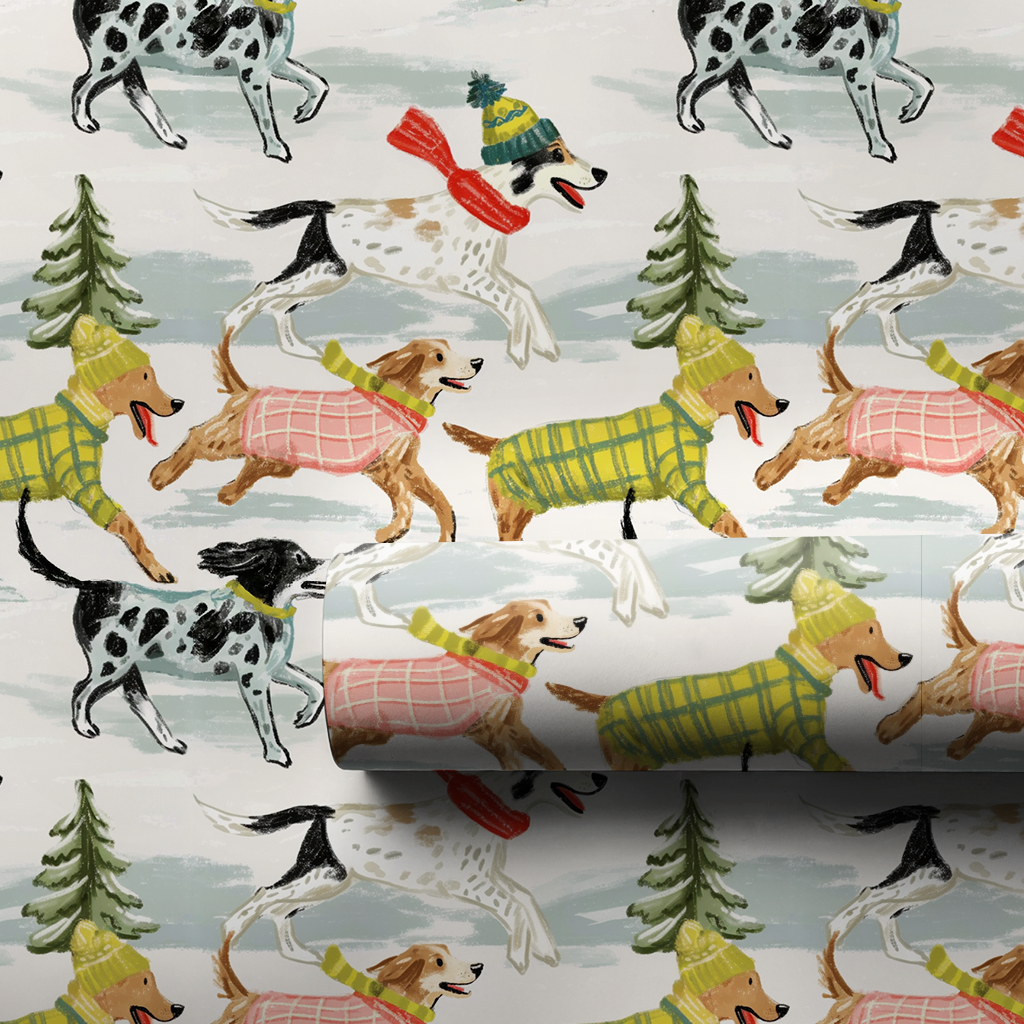 Holly Jolly Hounds - Wrapping Paper