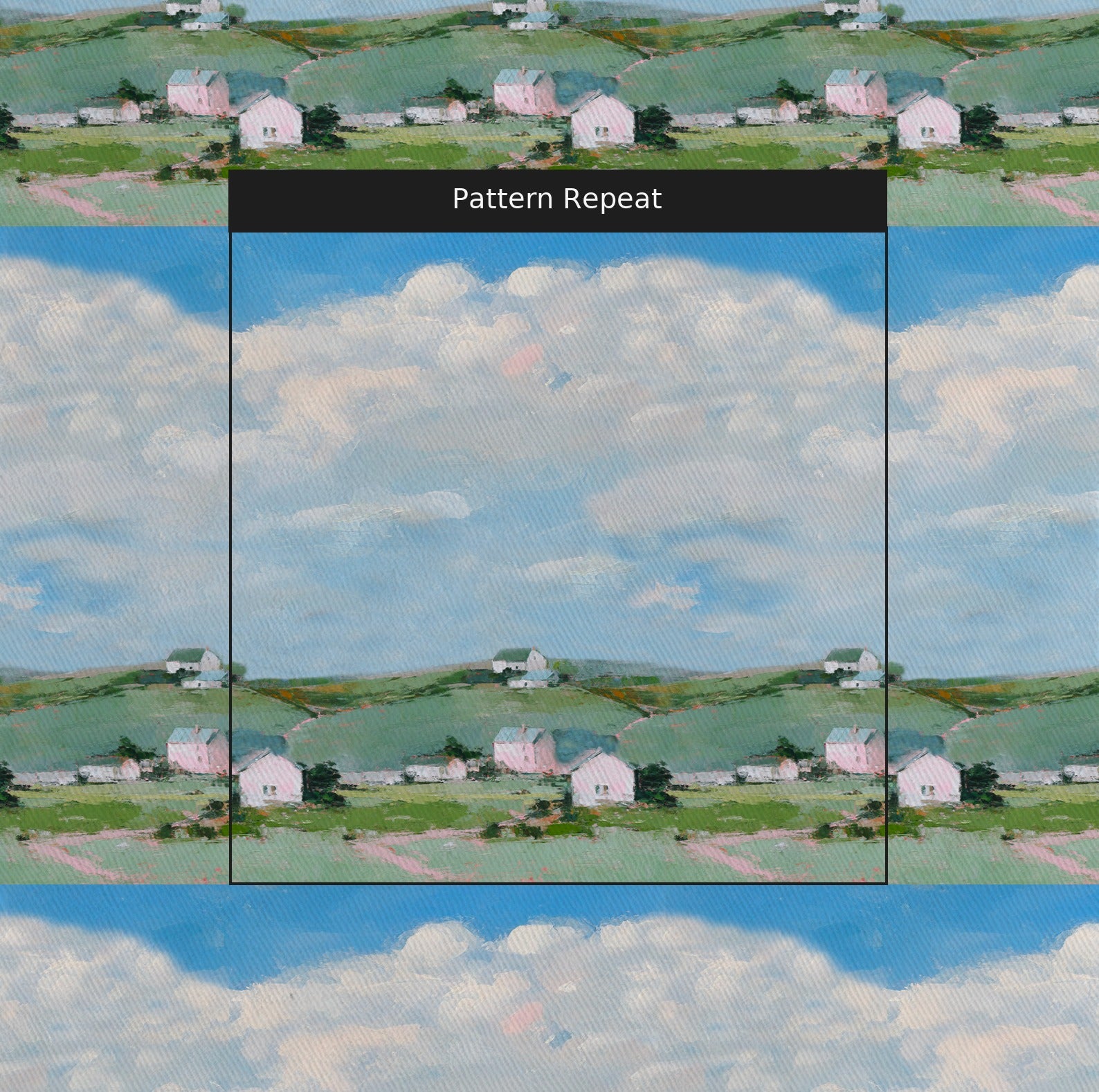 Countryside Fabric by the Yard — pattern repeat