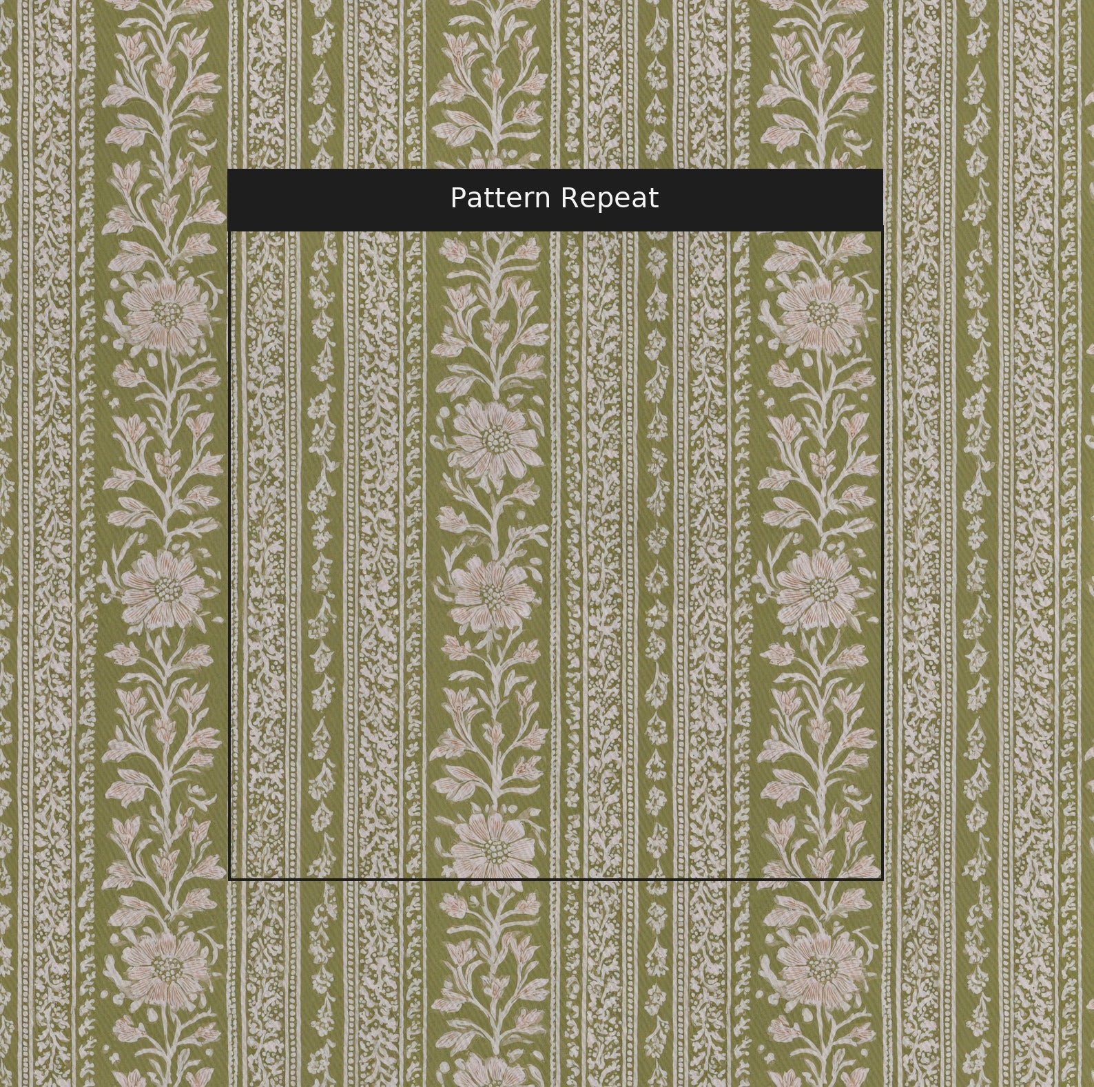 Wild Fern Fabric by the Yard — pattern repeat