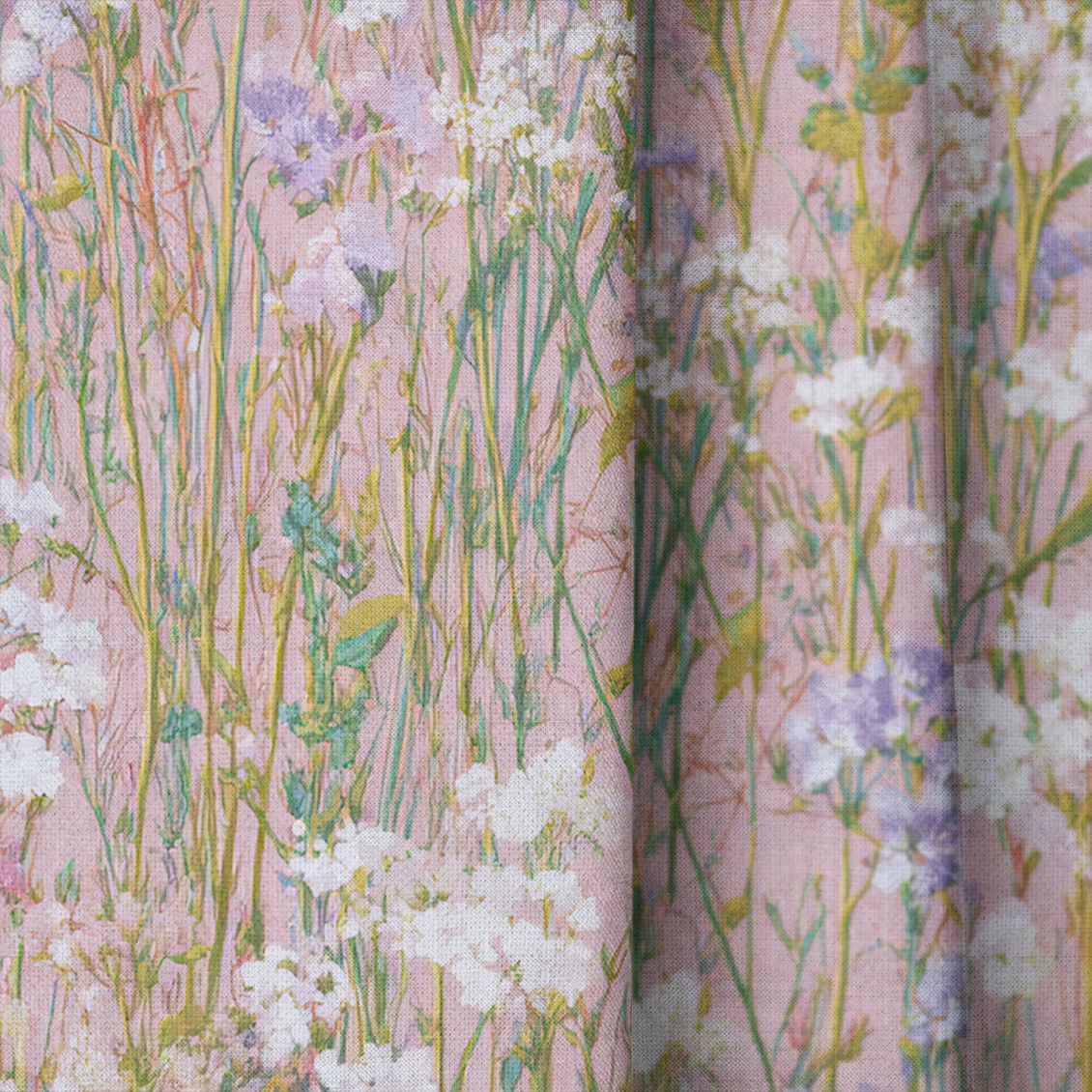 Pressed Florals - Drapery — close up