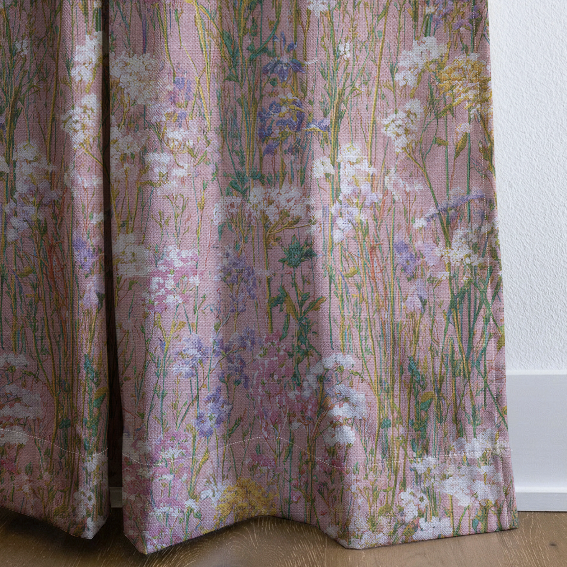 Pressed Florals - Drapery — corner closeup