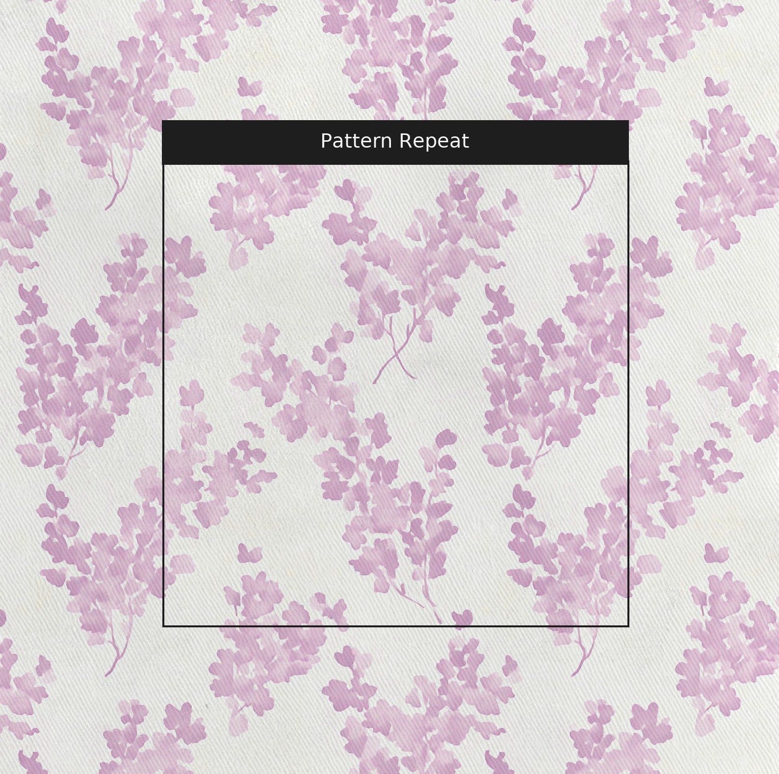 Lilac Stems Fabric by the Yard — pattern repeat
