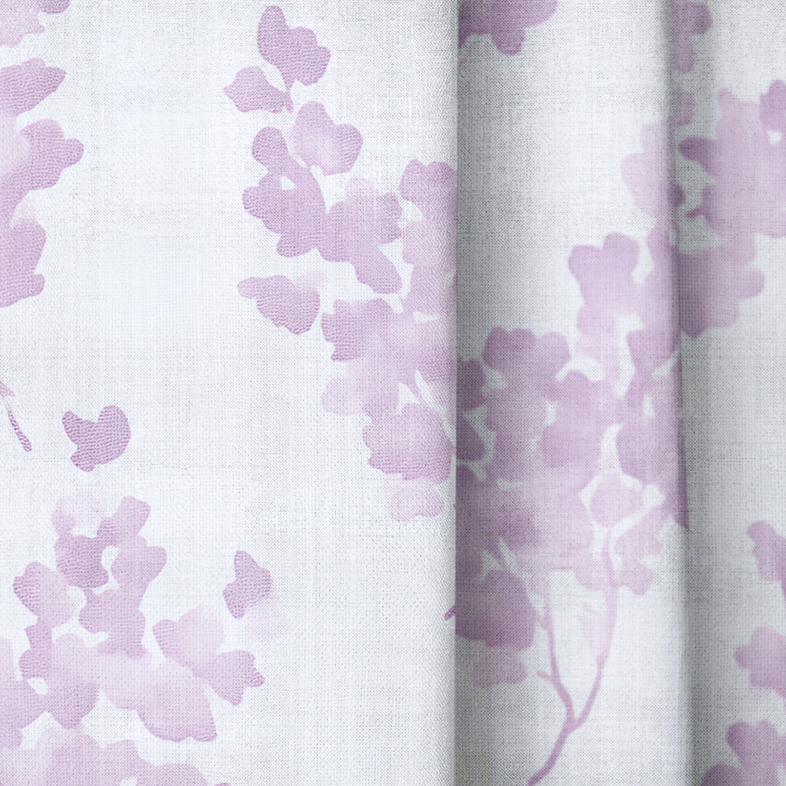 Lilac Stems - Drapery — close up