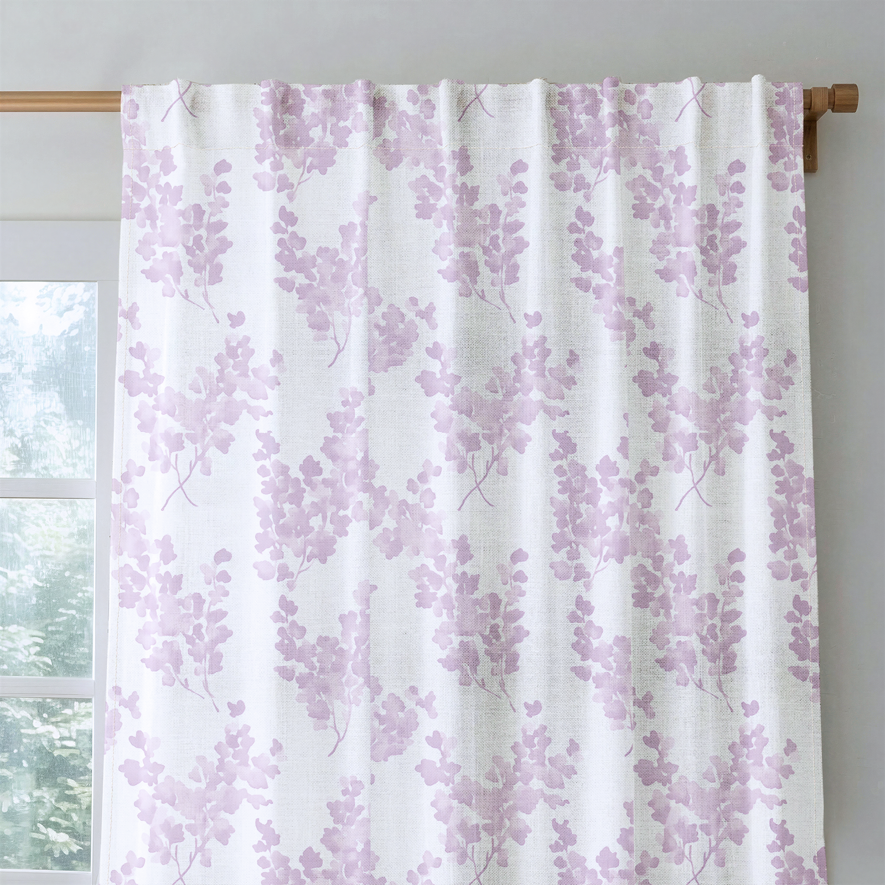 Lilac Stems - Drapery — rod