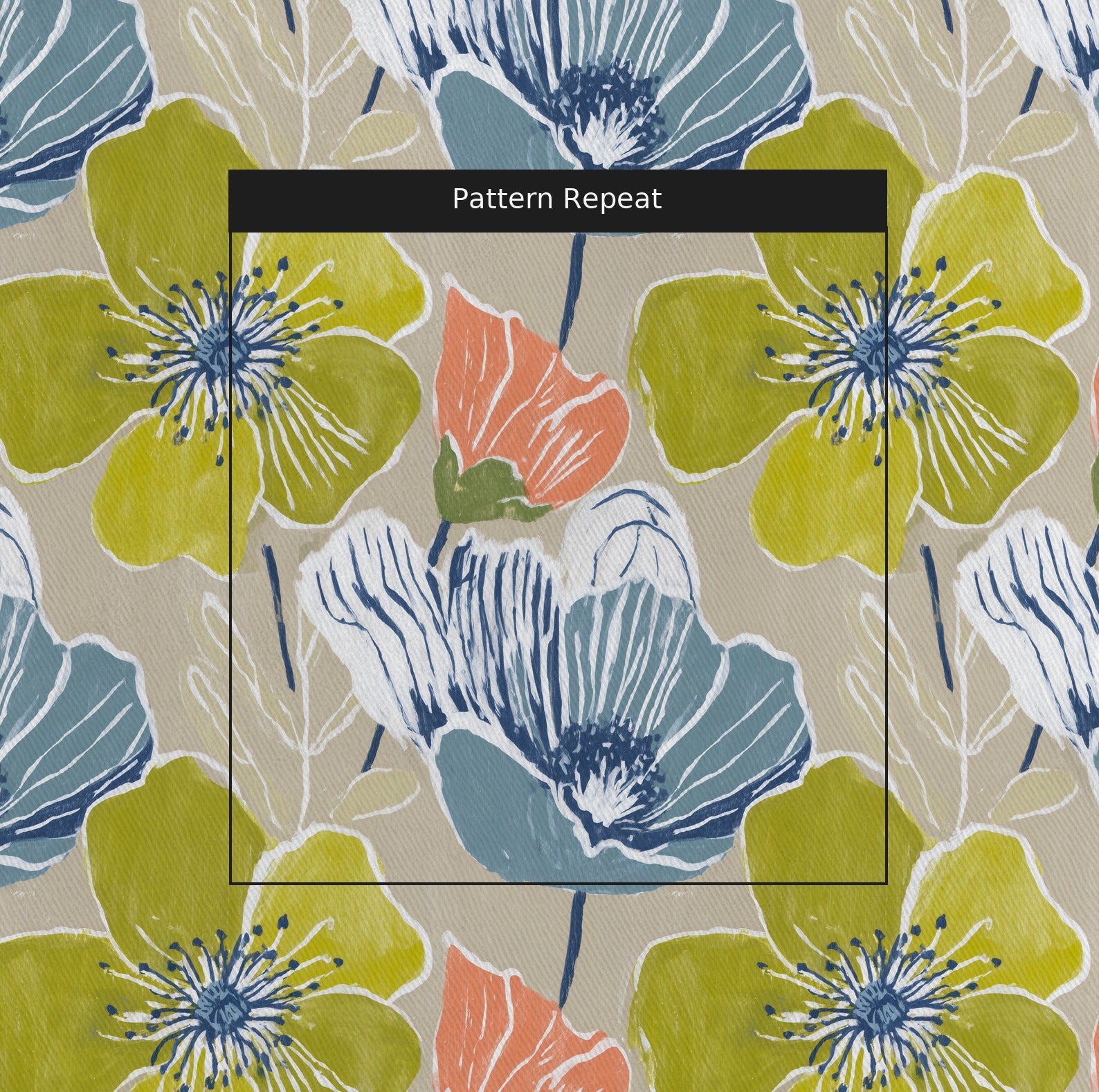 Rowena Fabric by the Yard — pattern repeat