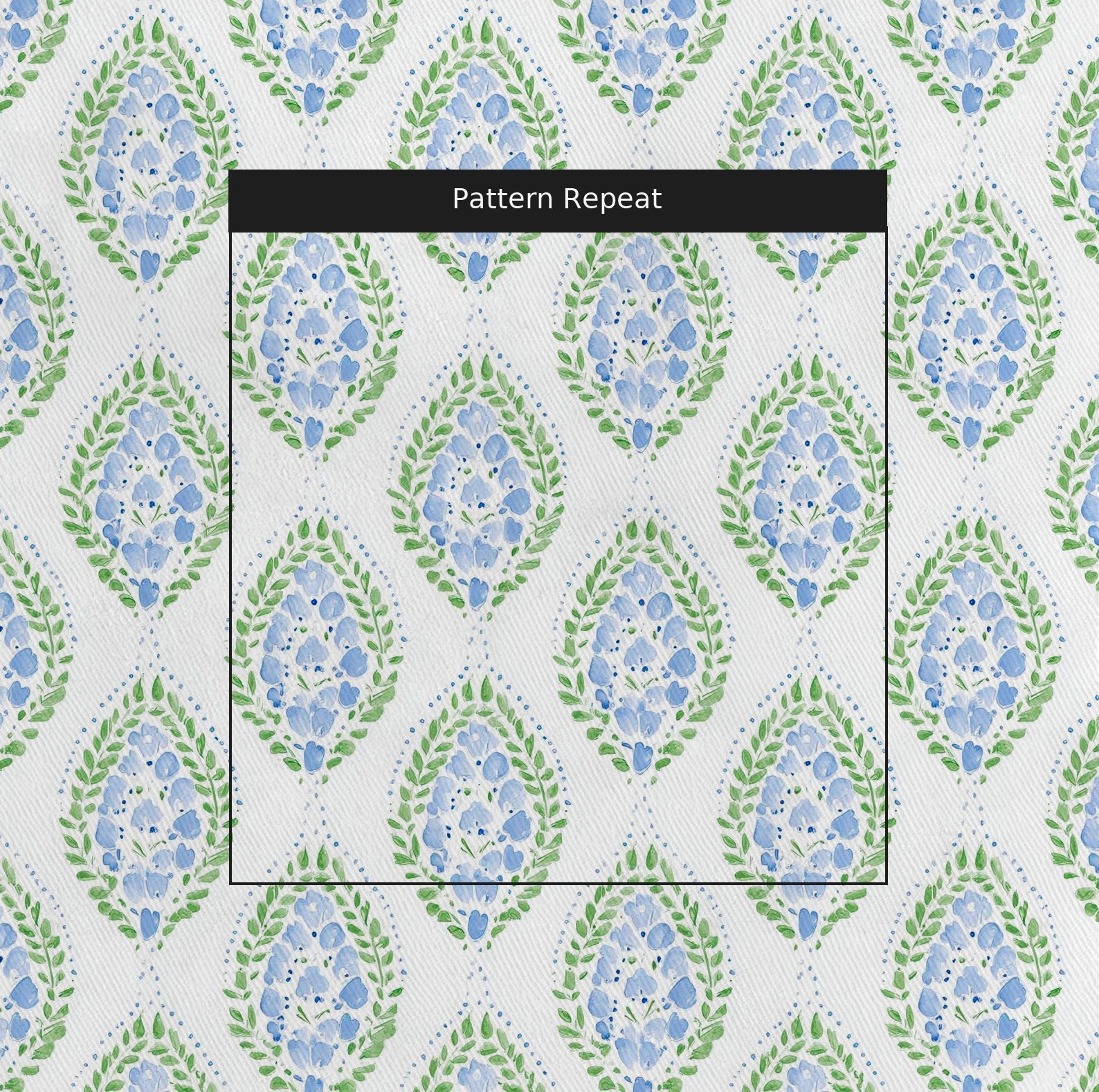 Leaf Me Be Fabric by the Yard — pattern repeat